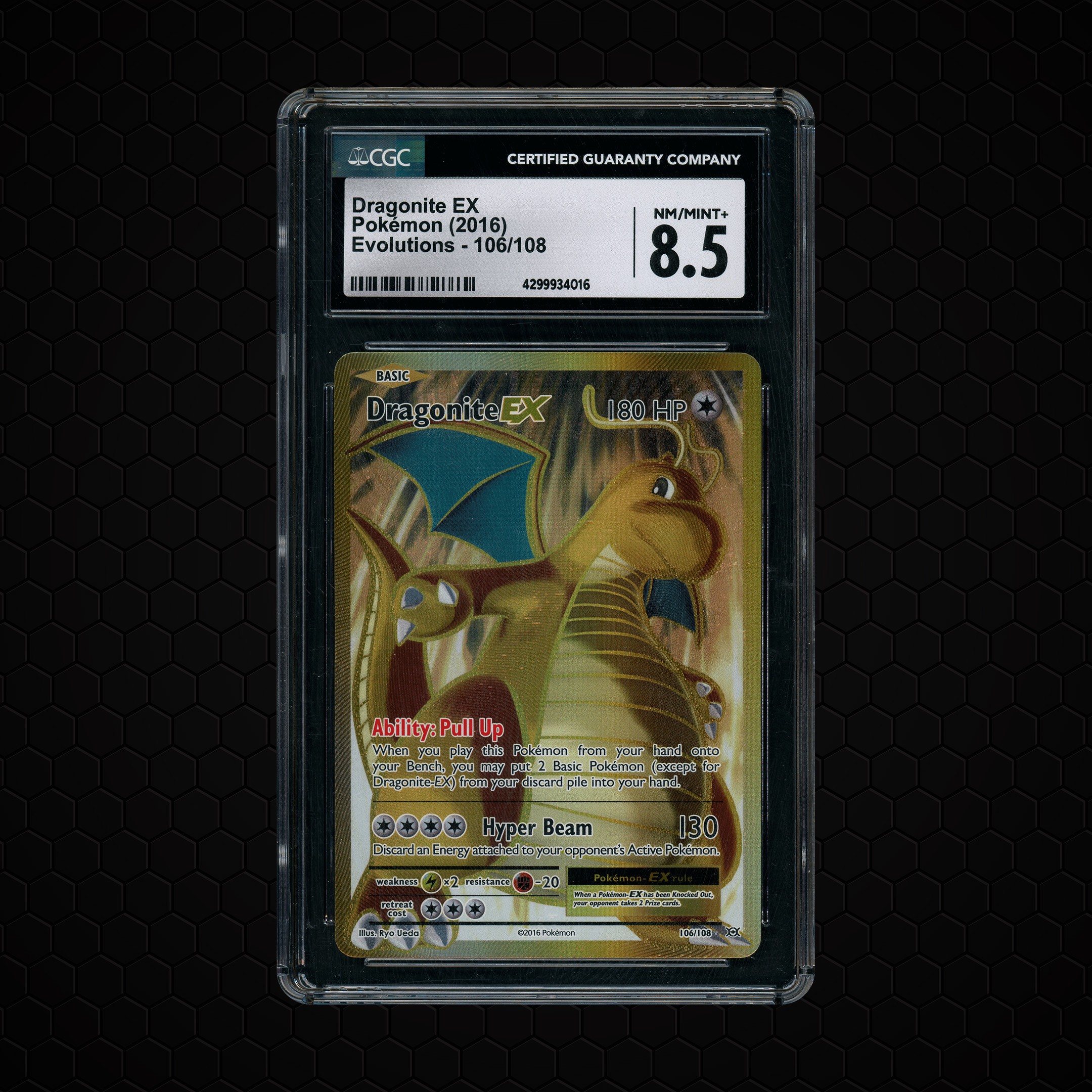 2016 Evolutions Dragonite EX #106 CGC 8.5