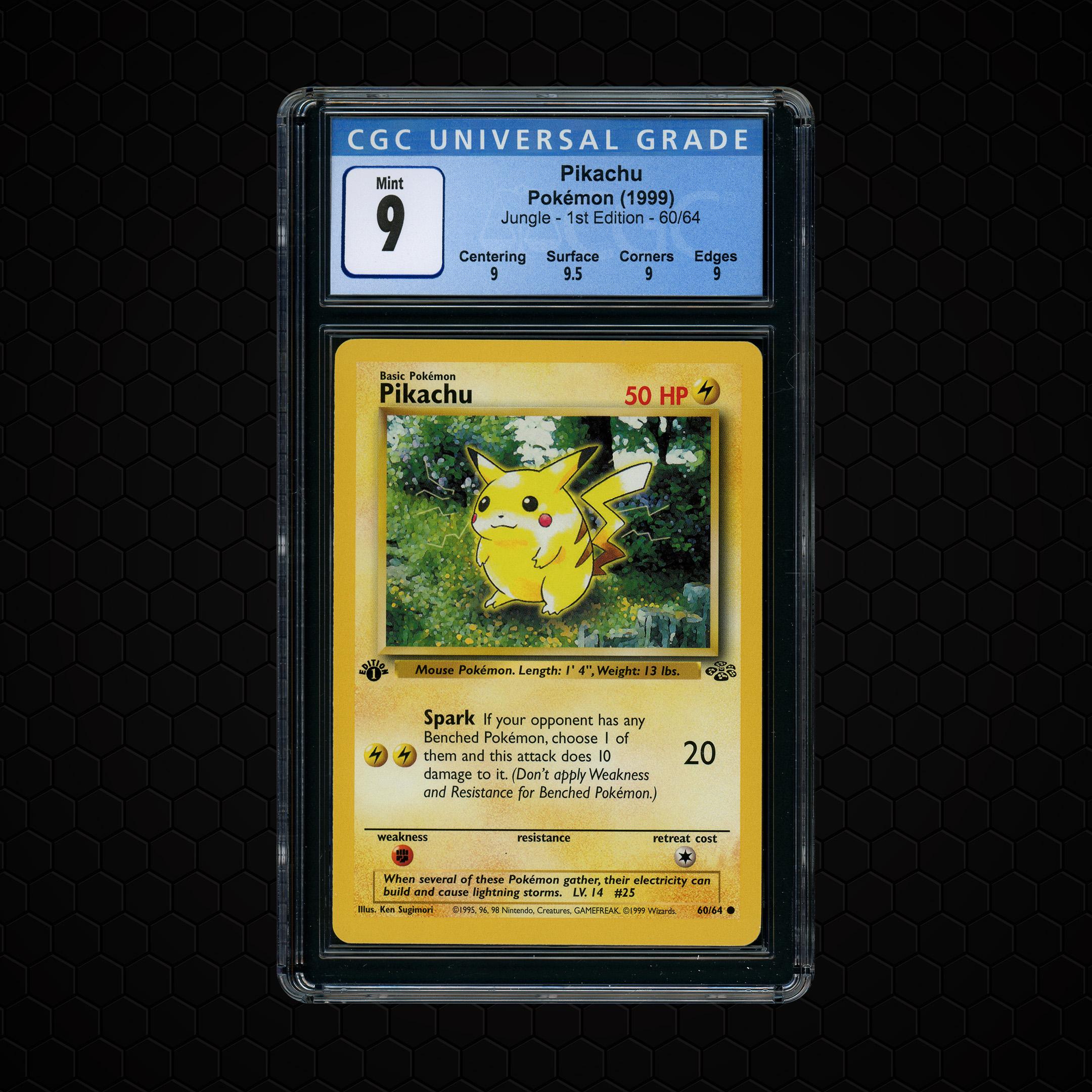 1999 Jungle 1st Edition Pikachu #60 CGC 9