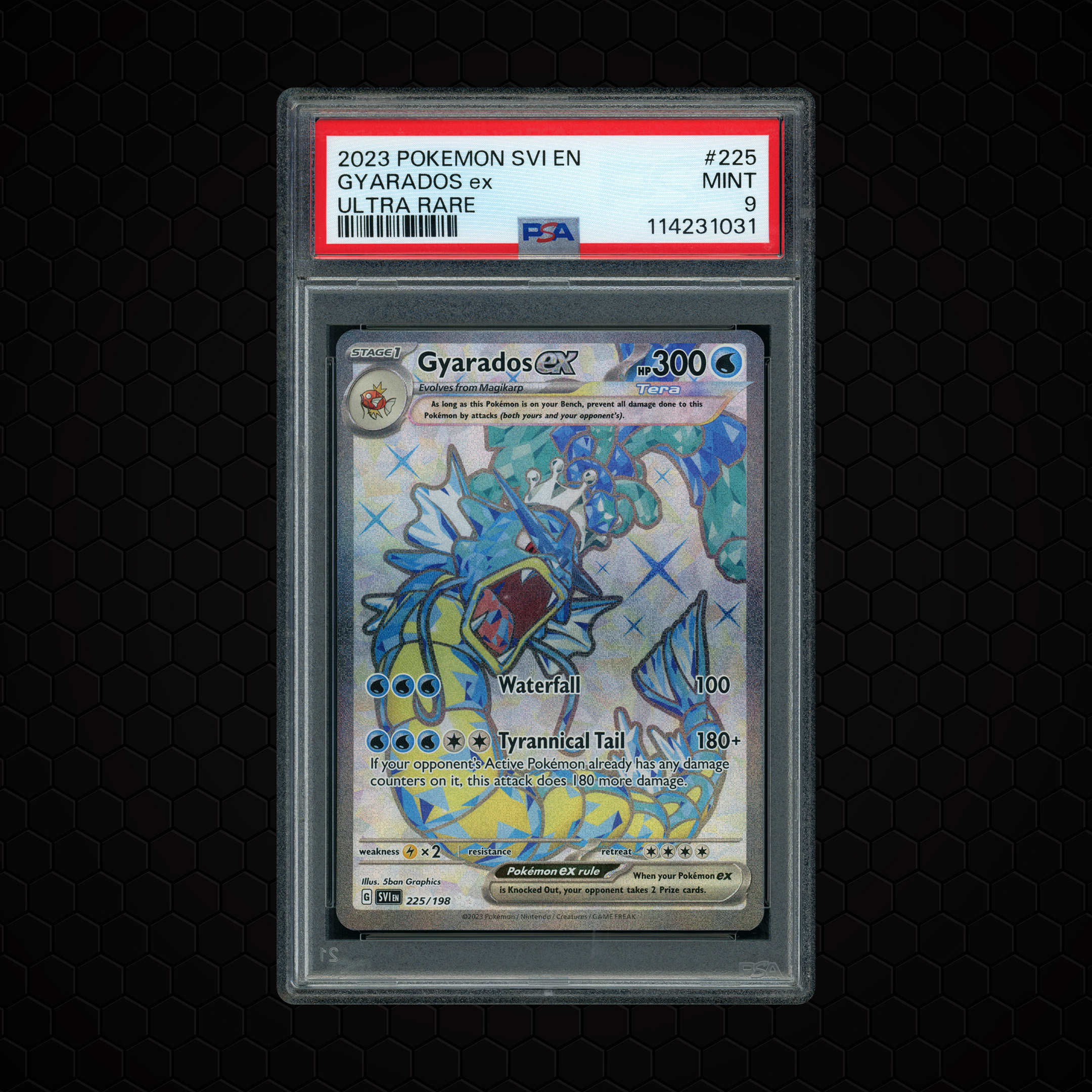 2023 Pokemon 151 Gyarados EX #225 PSA 9
