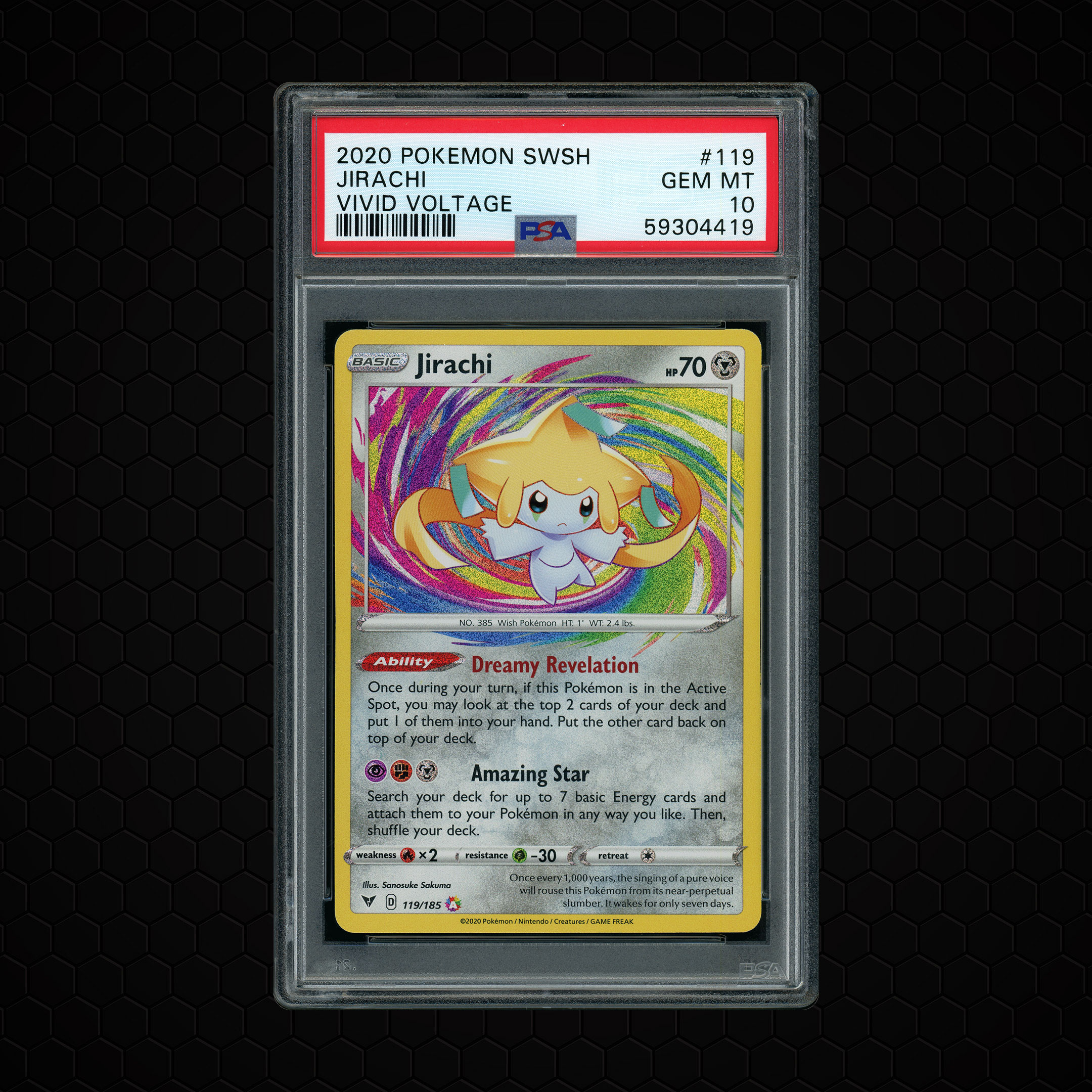 2020 Vivid Voltage Jirachi #119 PSA 10