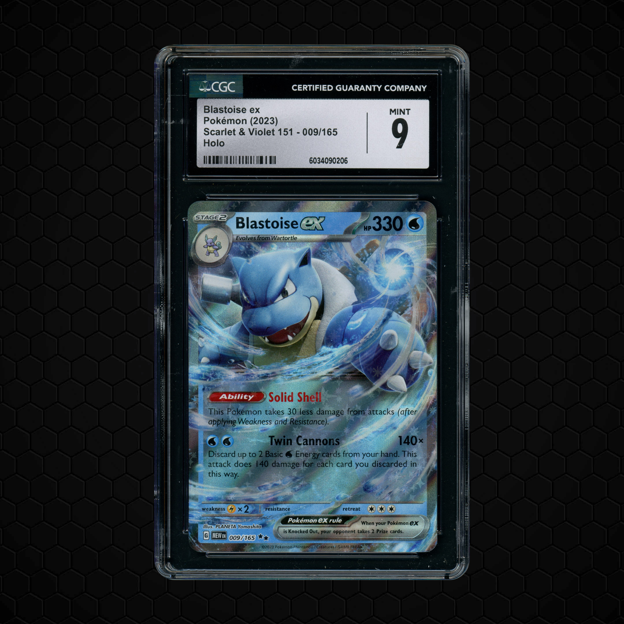 2023 Pokemon 151 Blastoise EX #9 CGC 9
