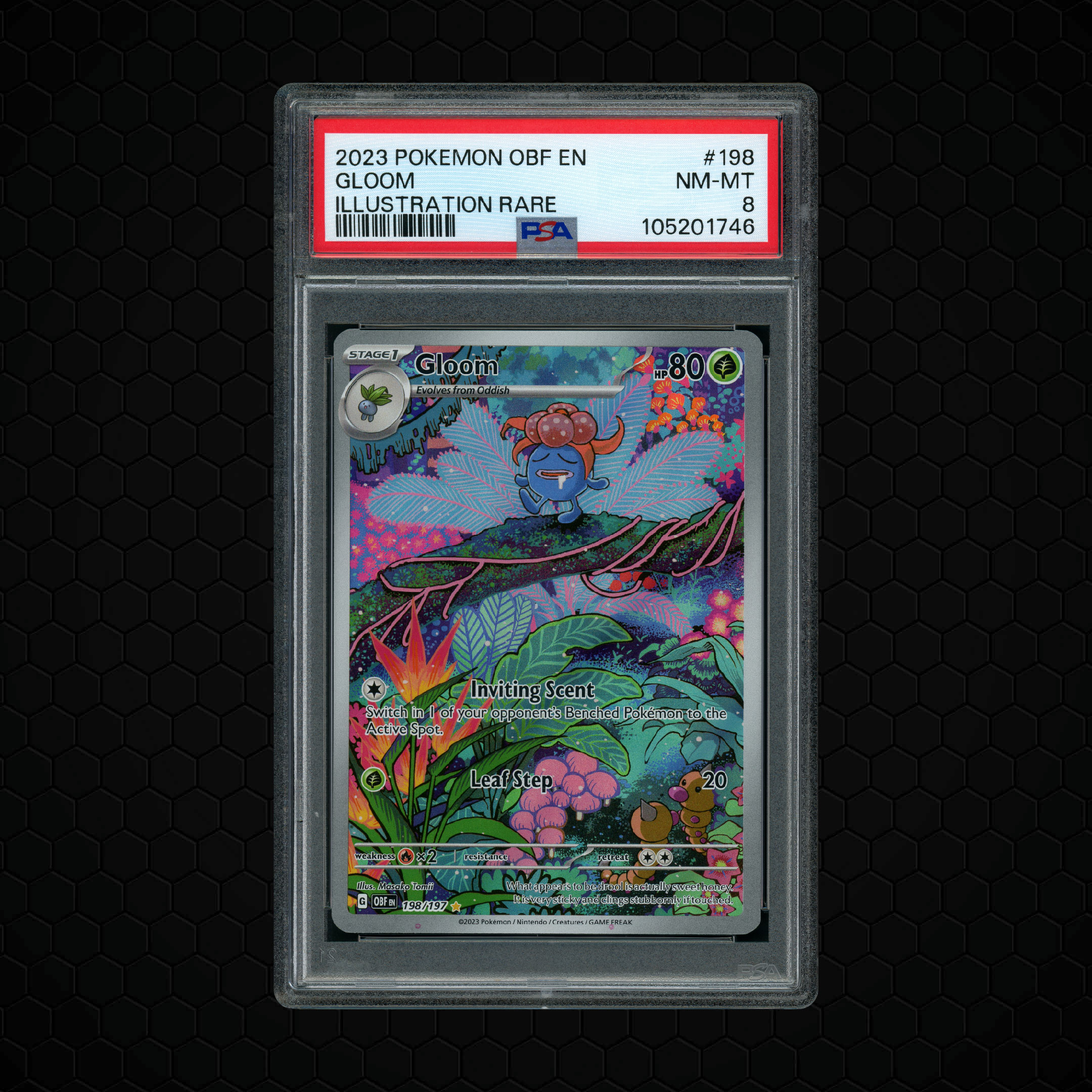 2023 Obsidian Flames Gloom #198 PSA 8