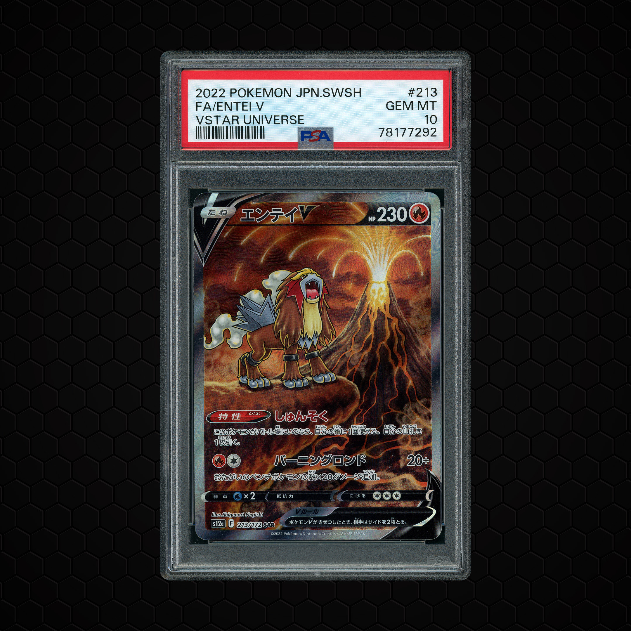 2022 Japanese VSTAR Universe Entei V #213 PSA 10