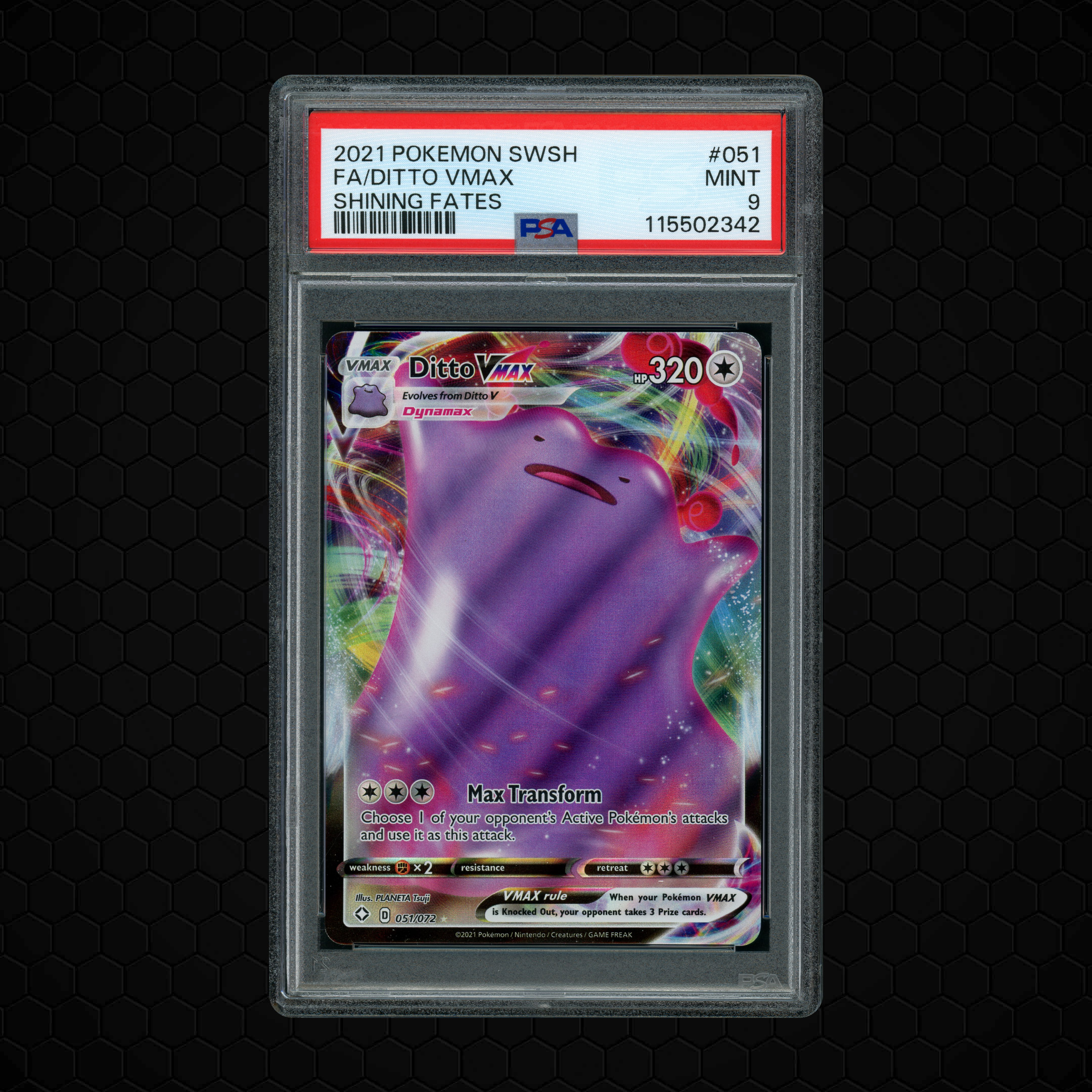 2021 Shining Fates Ditto VMAX #51 PSA 9