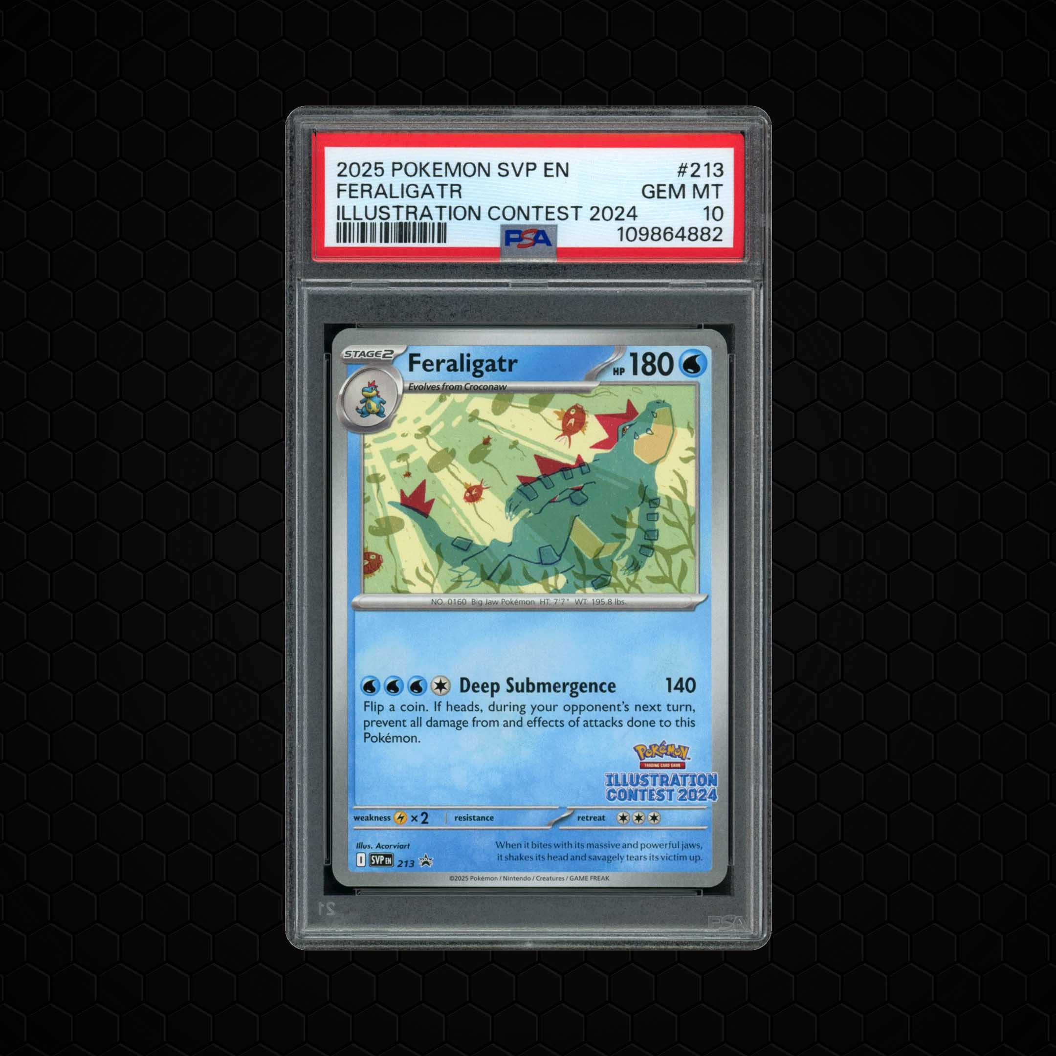 2025 Black Star Promo Feraligatr #213 PSA 10