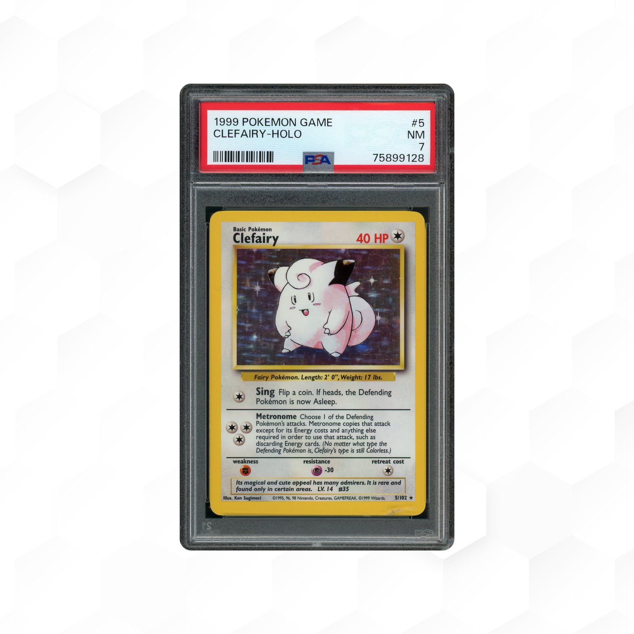 1999 clefairy pokemon card value 1999 POKEMON BASE SET 2 CLEFAIRY #6 HOLO-CGC 8 NM/MINT-FRESHLY GRADED-NICE!