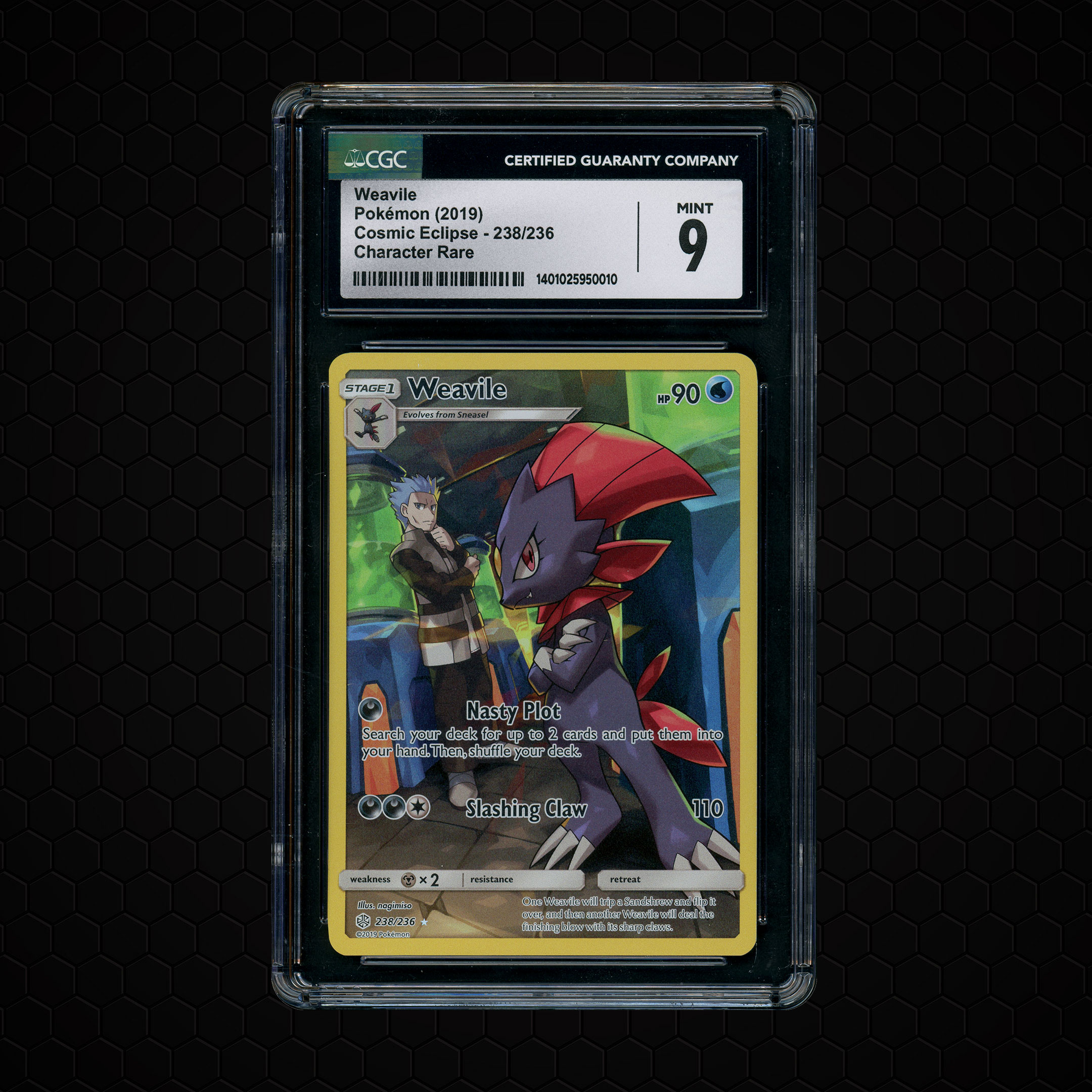 2019 Cosmic Eclipse Weavile #238 CGC 9
