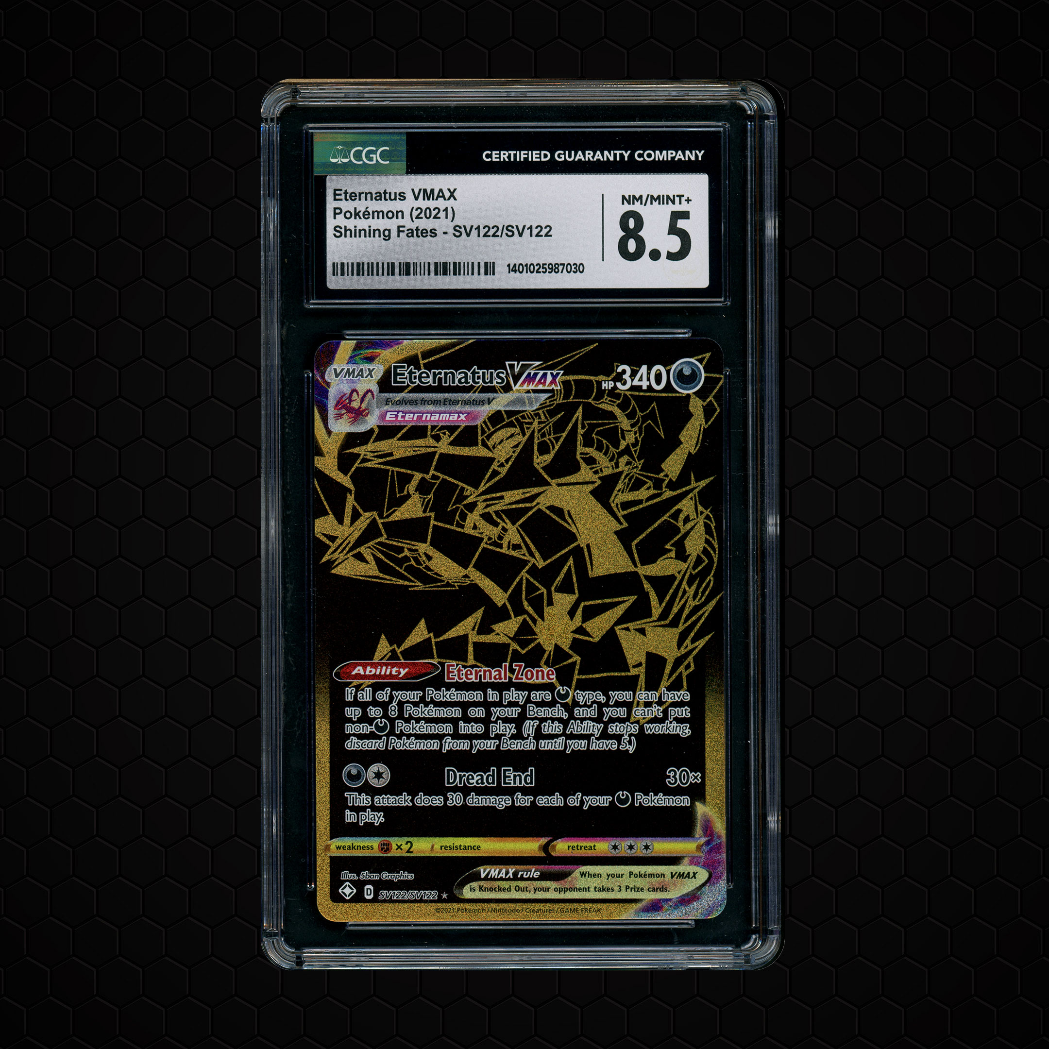 2021 Shining Fates Eternatus VMAX #SV122 CGC 8.5