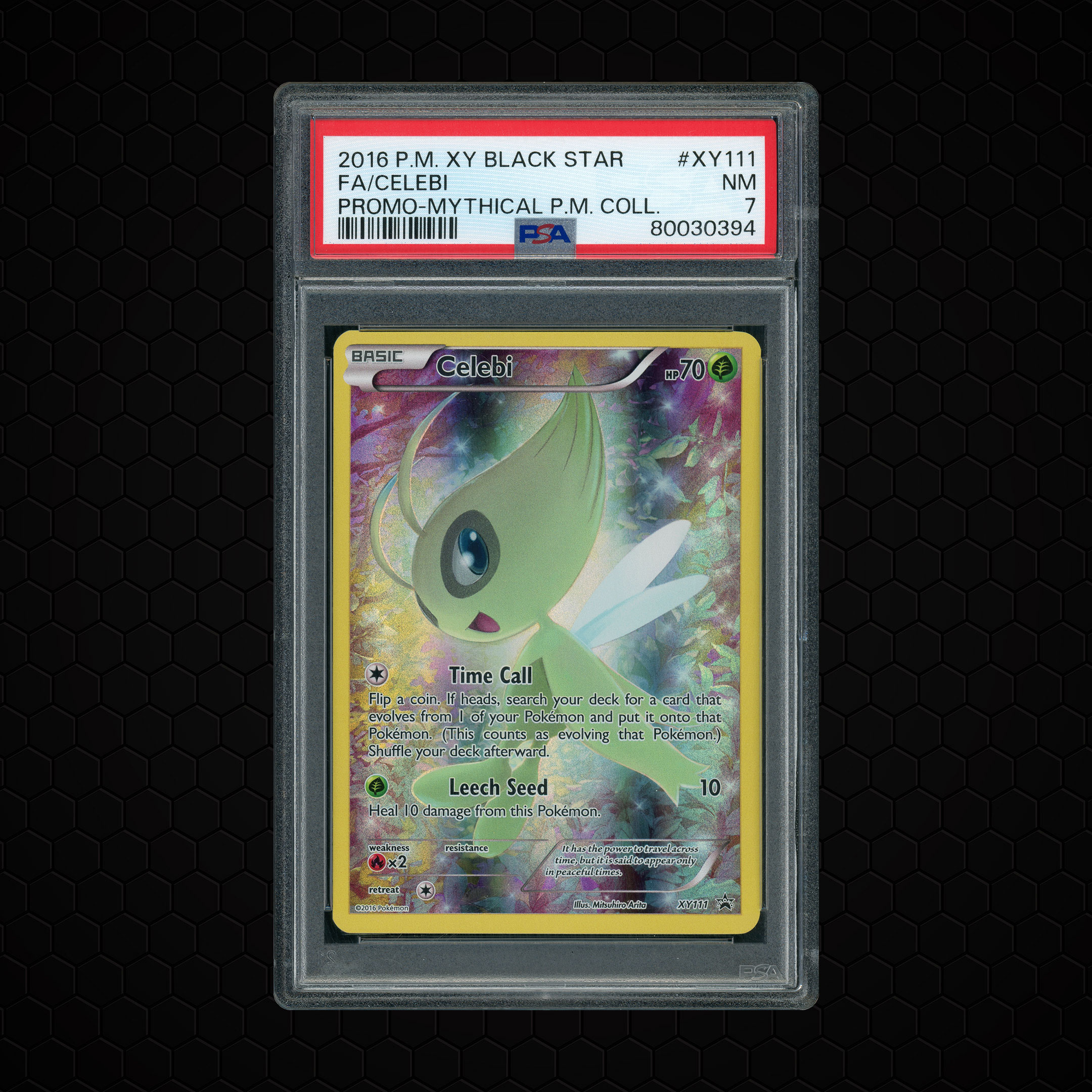2016 Black Star Promos Celebi #XY111 PSA 7