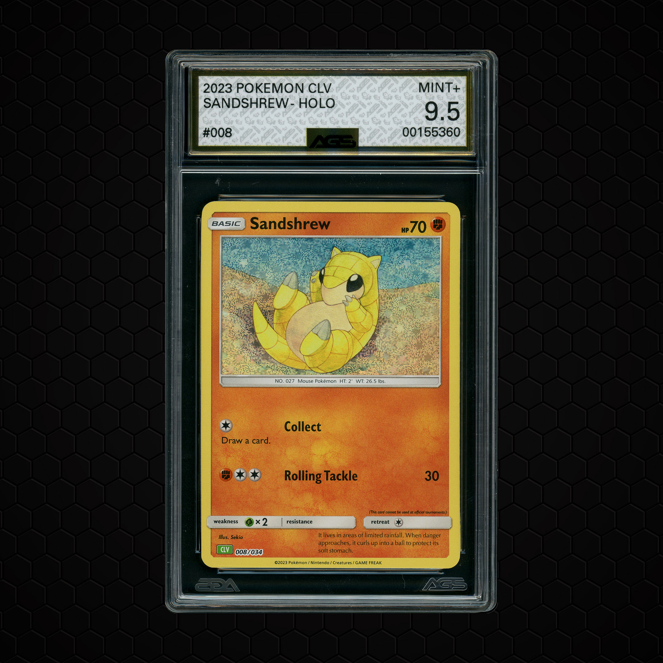 2023 Classic Collection Sandshrew #8 AGS 9.5
