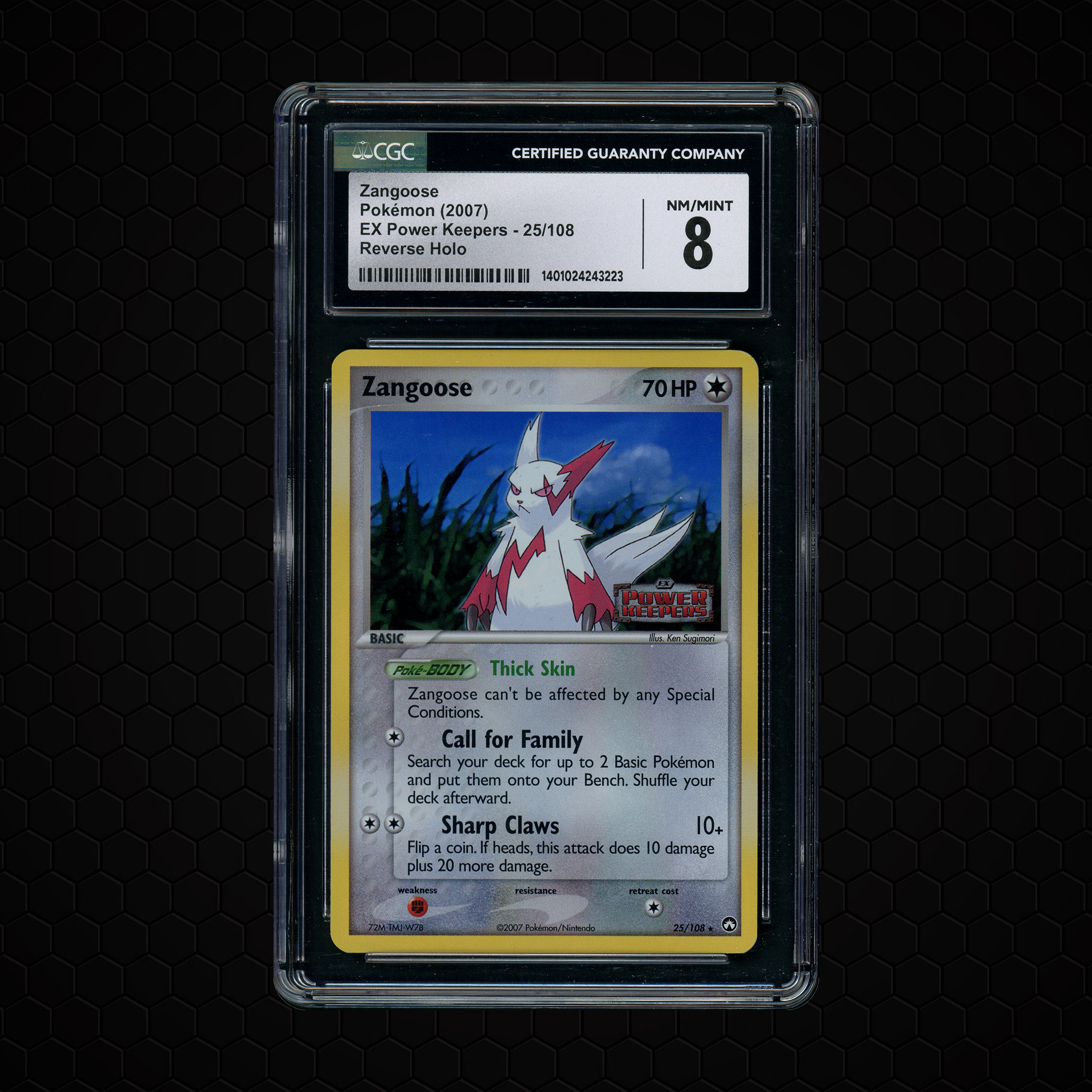 2007 EX Power Keepers Zangoose #25 CGC 8