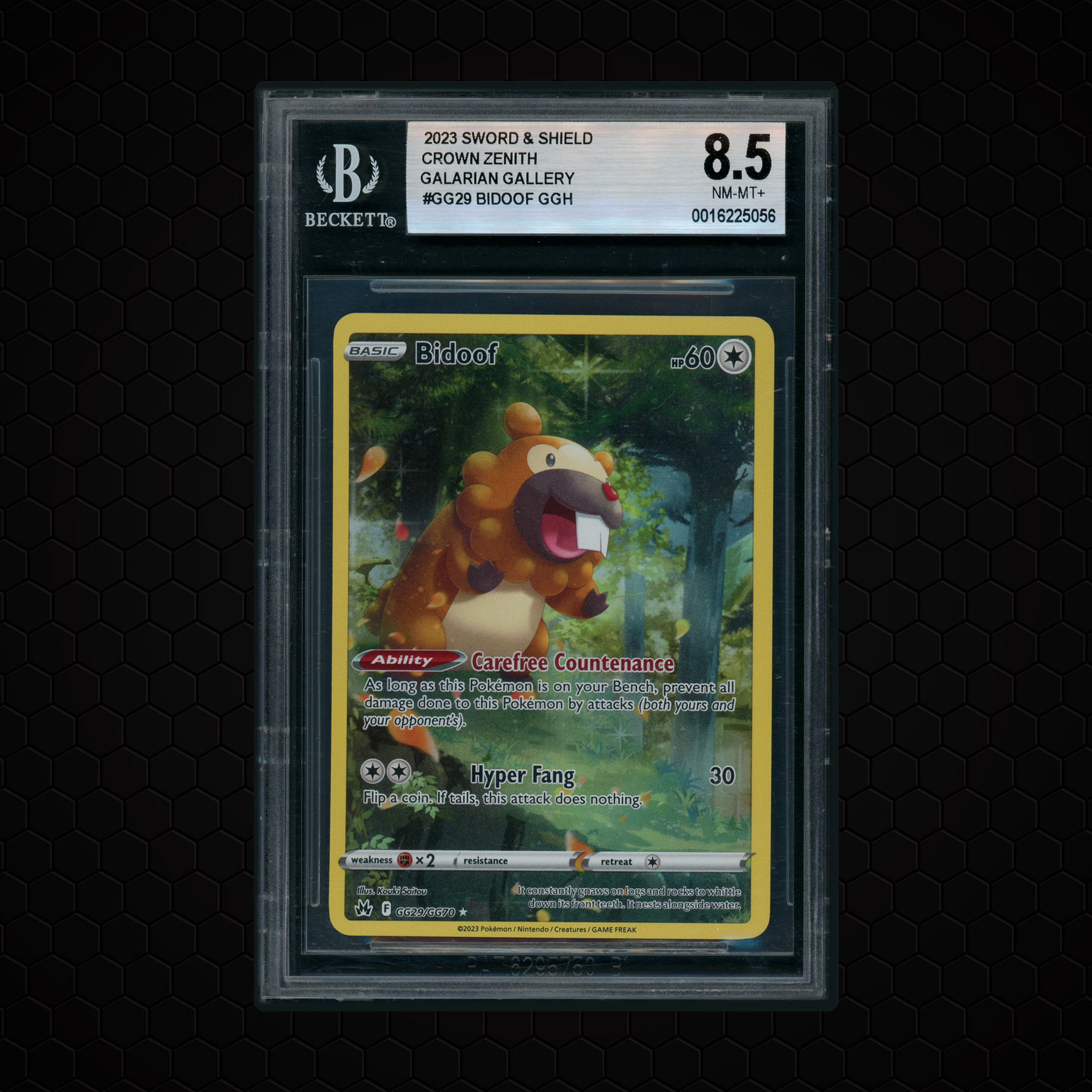 2023 Crown Zenith Bidoof #GG29 BGS 8.5
