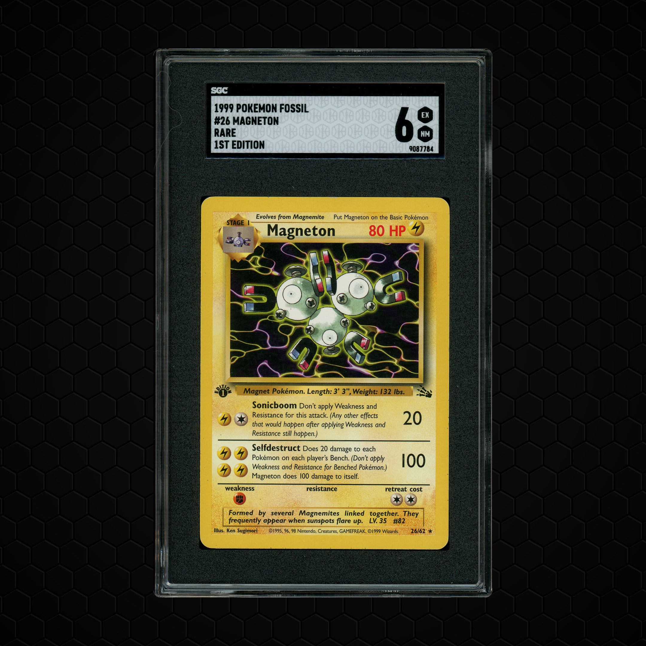 1999 Fossil 1st Edition Magneton #26 SGC 6