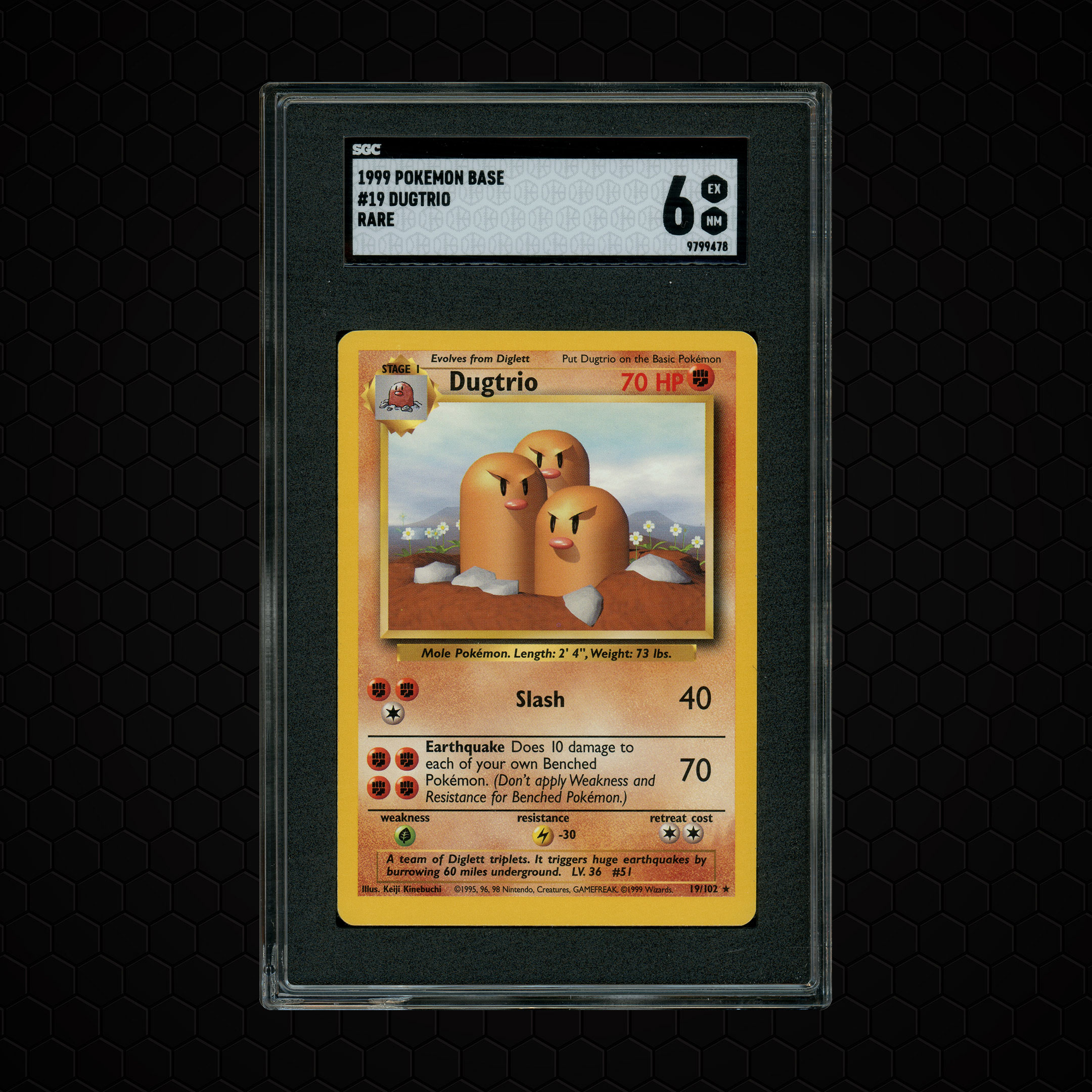 1999 Base Set Dugtrio #19 SGC 6