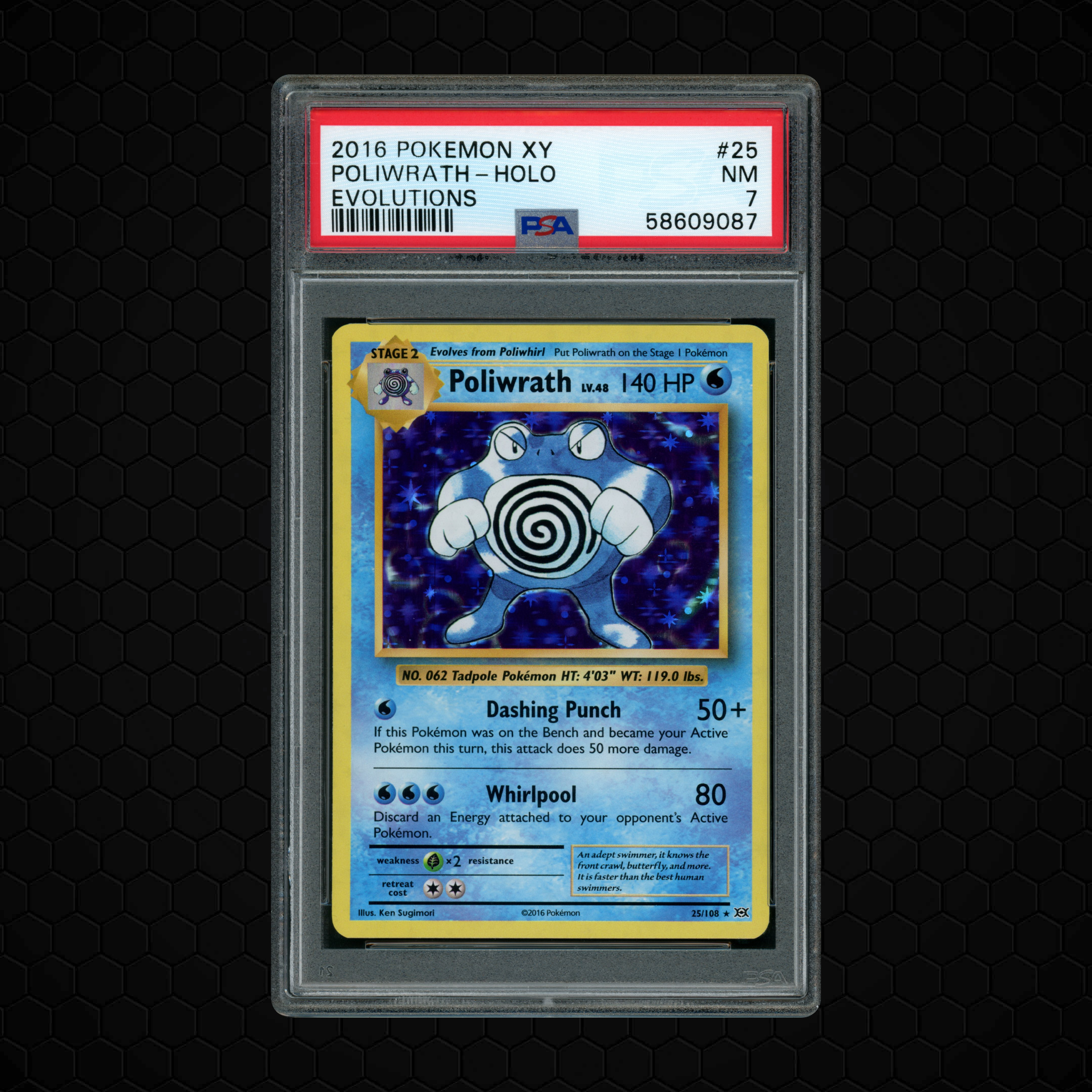 2016 Evolutions Poliwrath #25 PSA 7