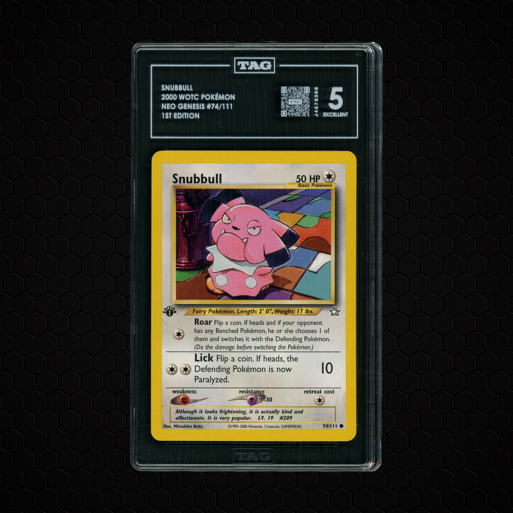2000 Neo Genesis 1st Edition Snubbull #74 TAG 5