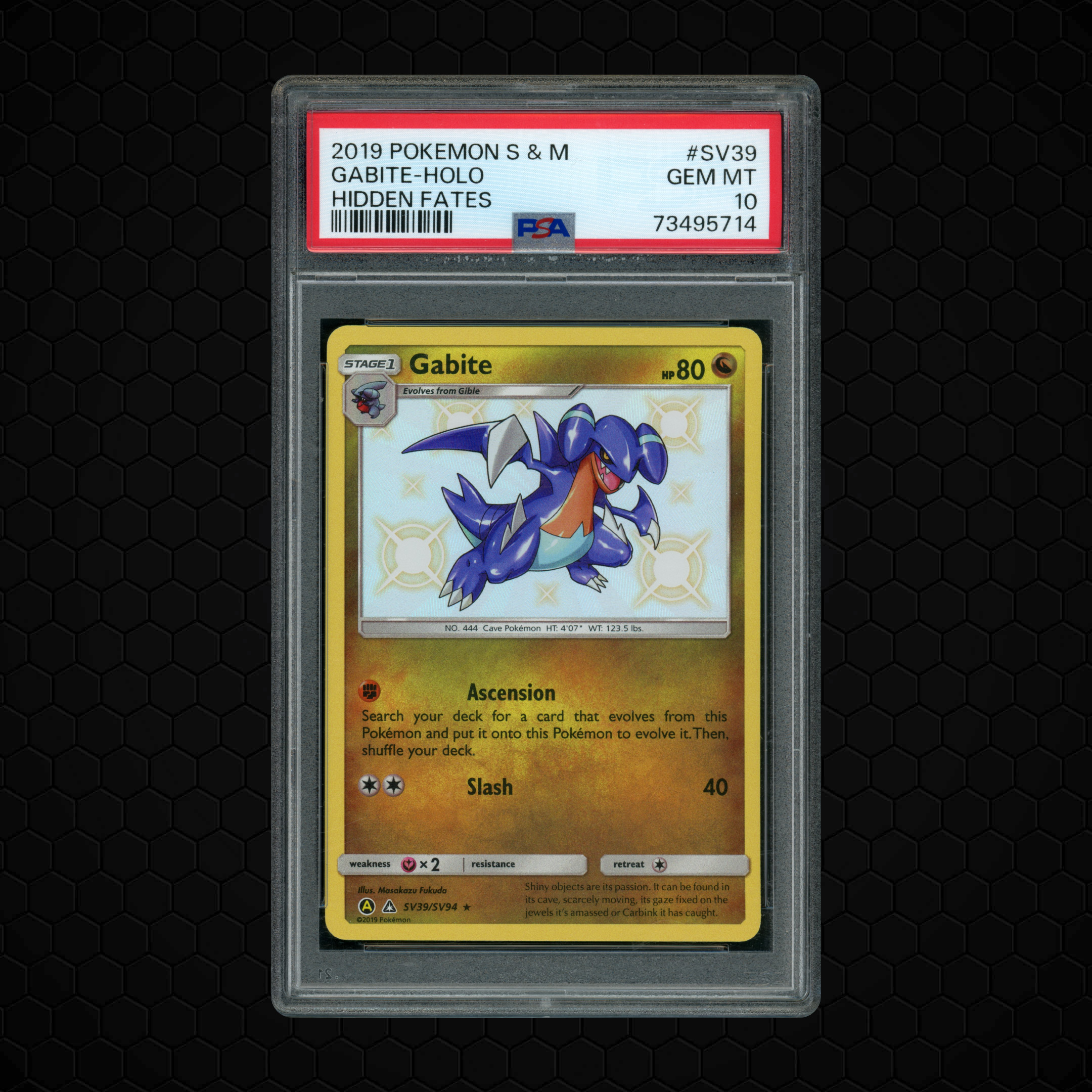 2019 Hidden Fates Gabite #SV39 PSA 10