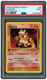 1999 French 1st Edition Magmar #36 PSA 9 on Beezie.