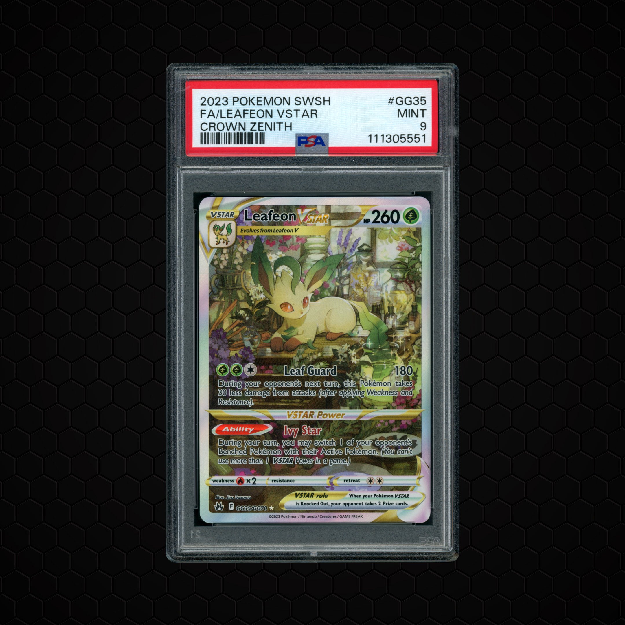 2023 Crown Zenith Leafeon VSTAR #GG35 PSA 9