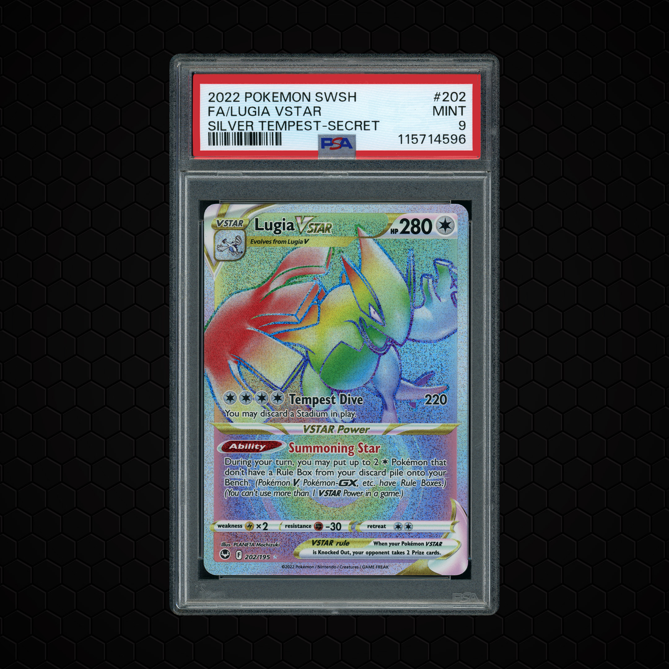 2022 Silver Tempest Lugia VSTAR #202 PSA 9