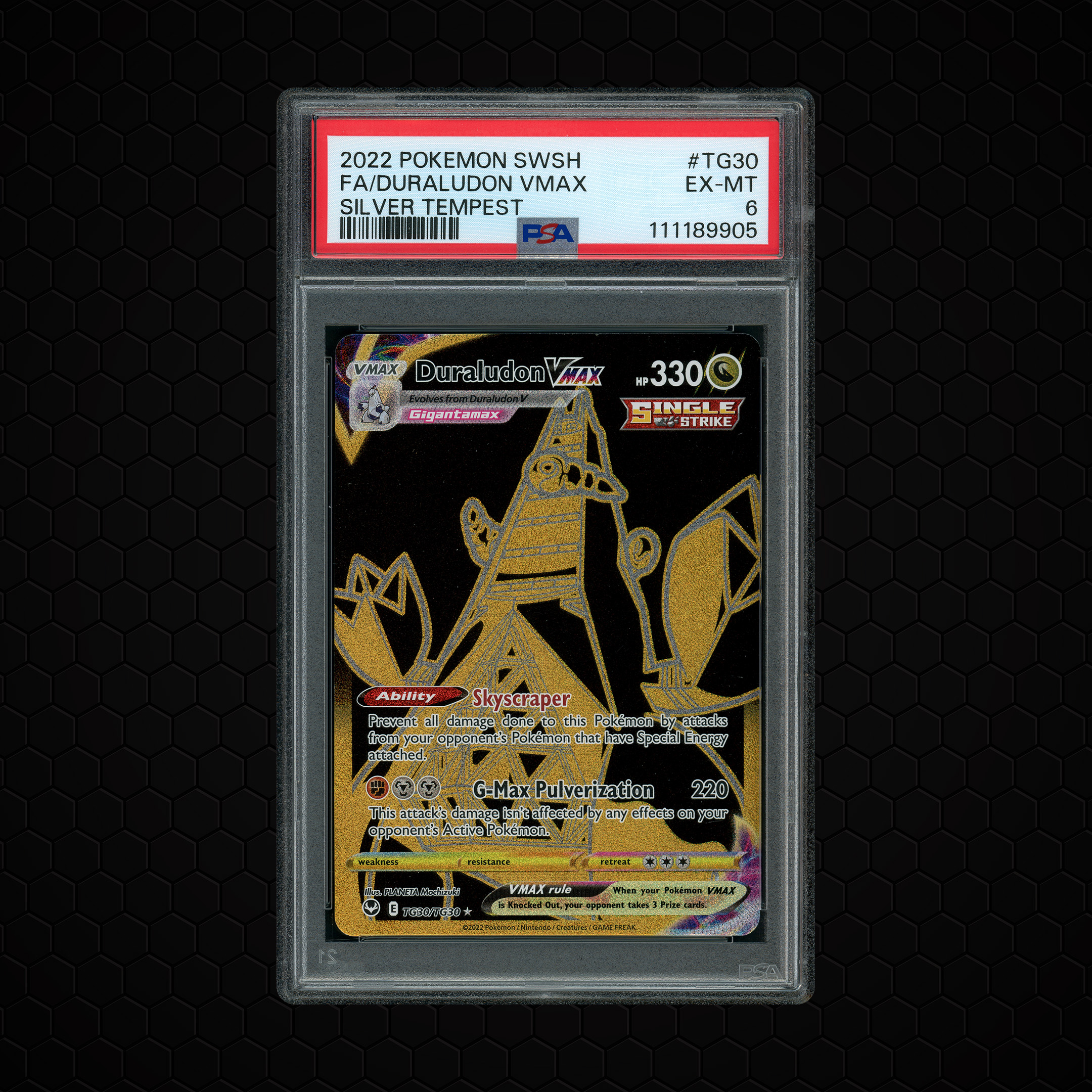 2022 Silver Tempest Duraludon VMAX #TG30 PSA 6