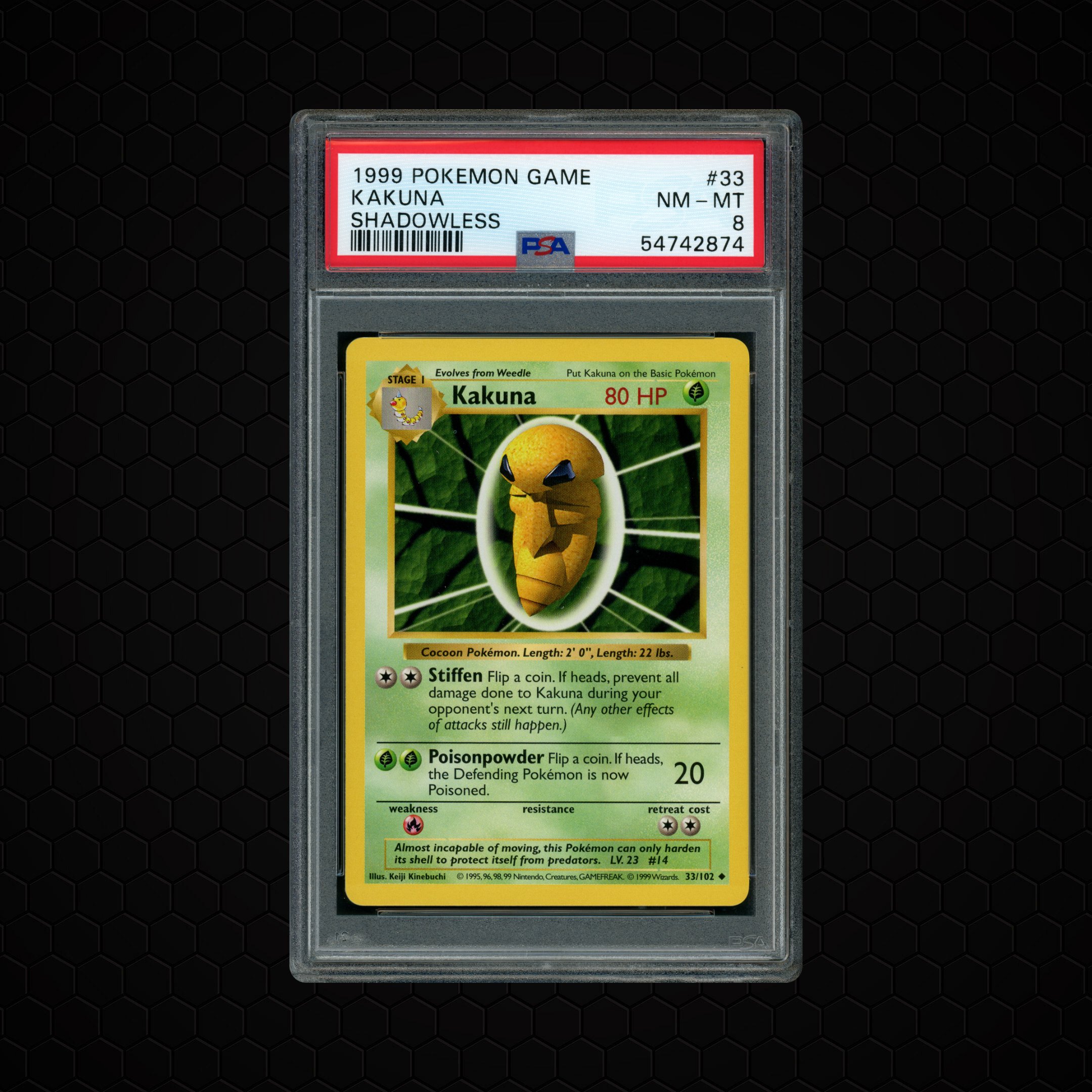 1999 Game Shadowless Kakuna #33 PSA 8 - 8231