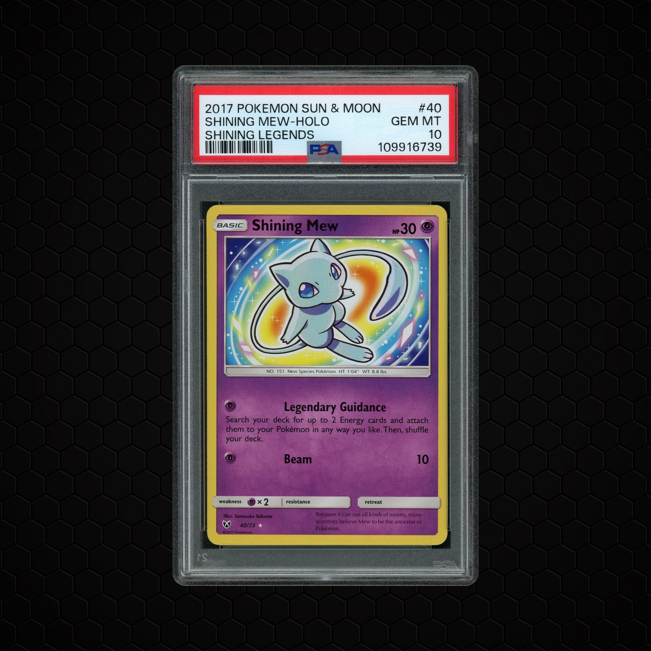 2017 Shining Legends Shining Mew #40 PSA 10