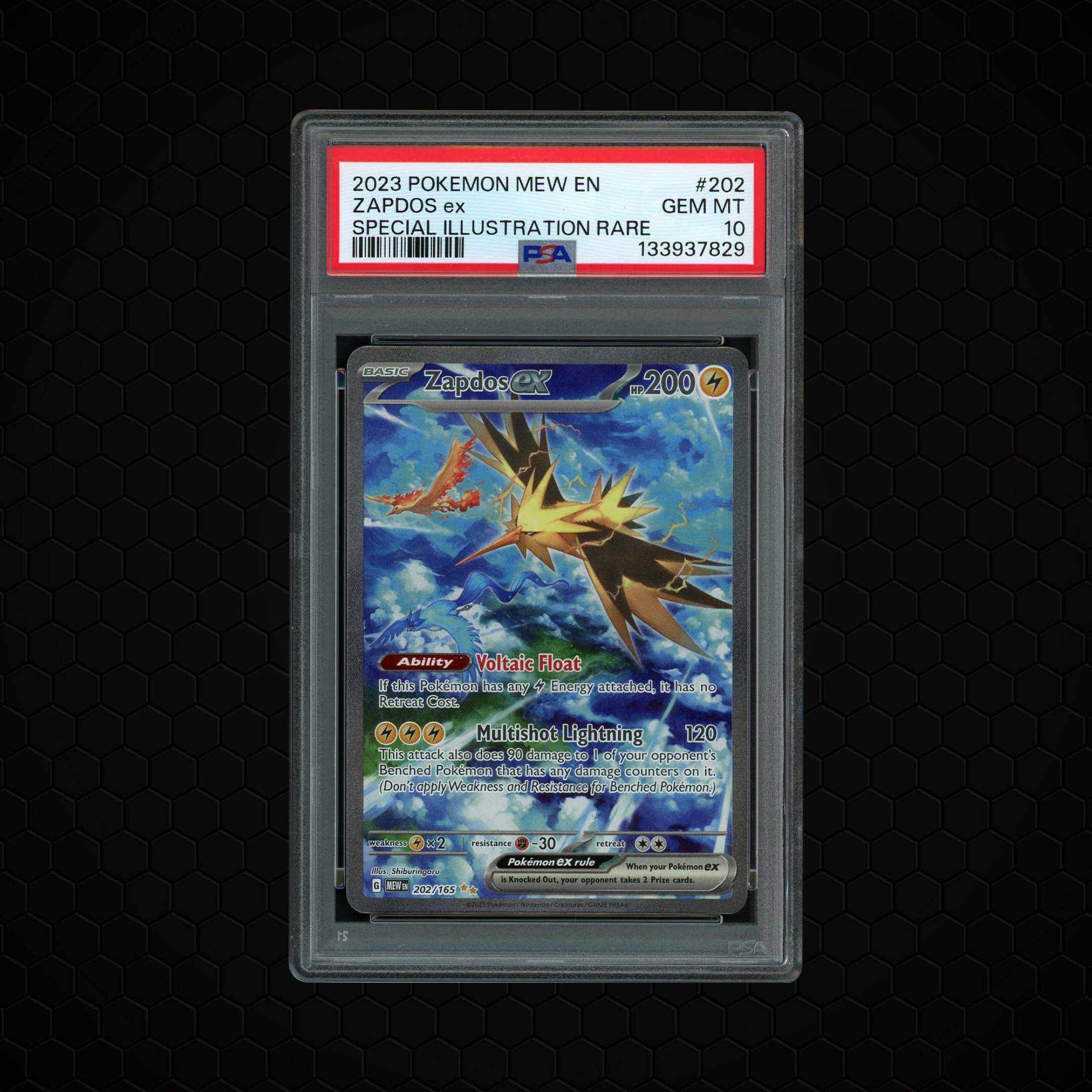 2023 Pokemon 151 Zapdos EX #202 PSA 10
