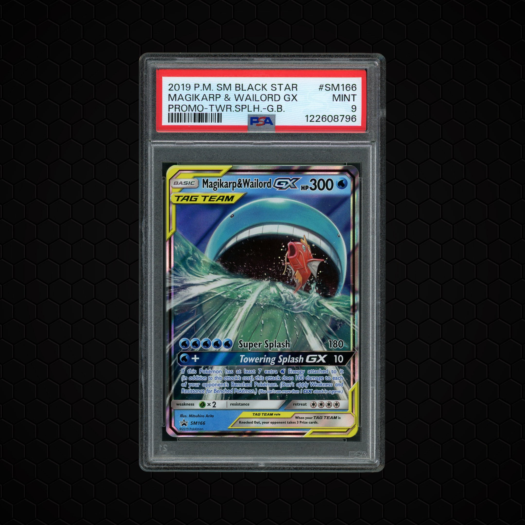 2019 Black Star Promo Magikarp & Wailord GX #SM166 PSA 9