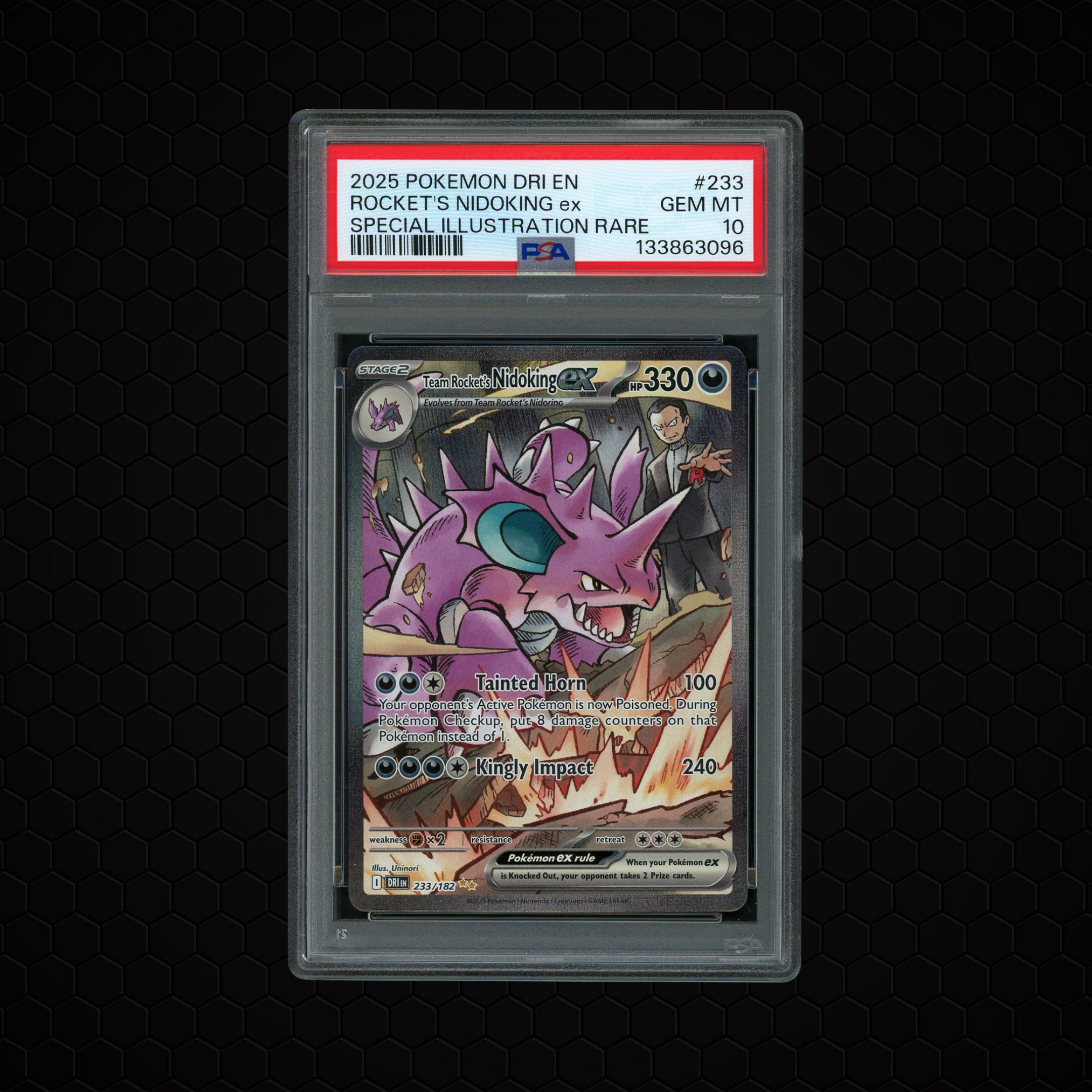 2025 Destined Rivals Team Rocket's Nidoking EX #233 PSA 10
