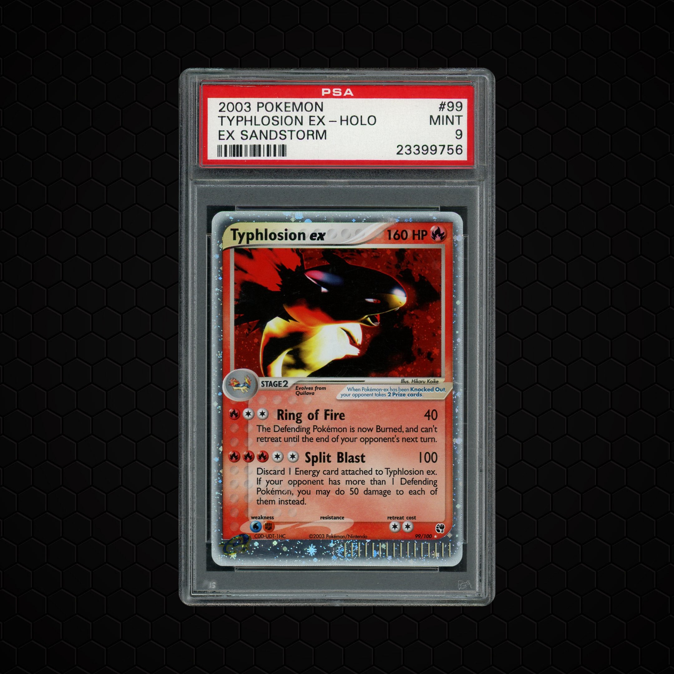 2003 Sandstorm Typhlosion EX #99 PSA 9