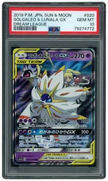 2019 Japanese Dream League Solgaleo & Lunala GX #20 PSA 10 on Beezie.