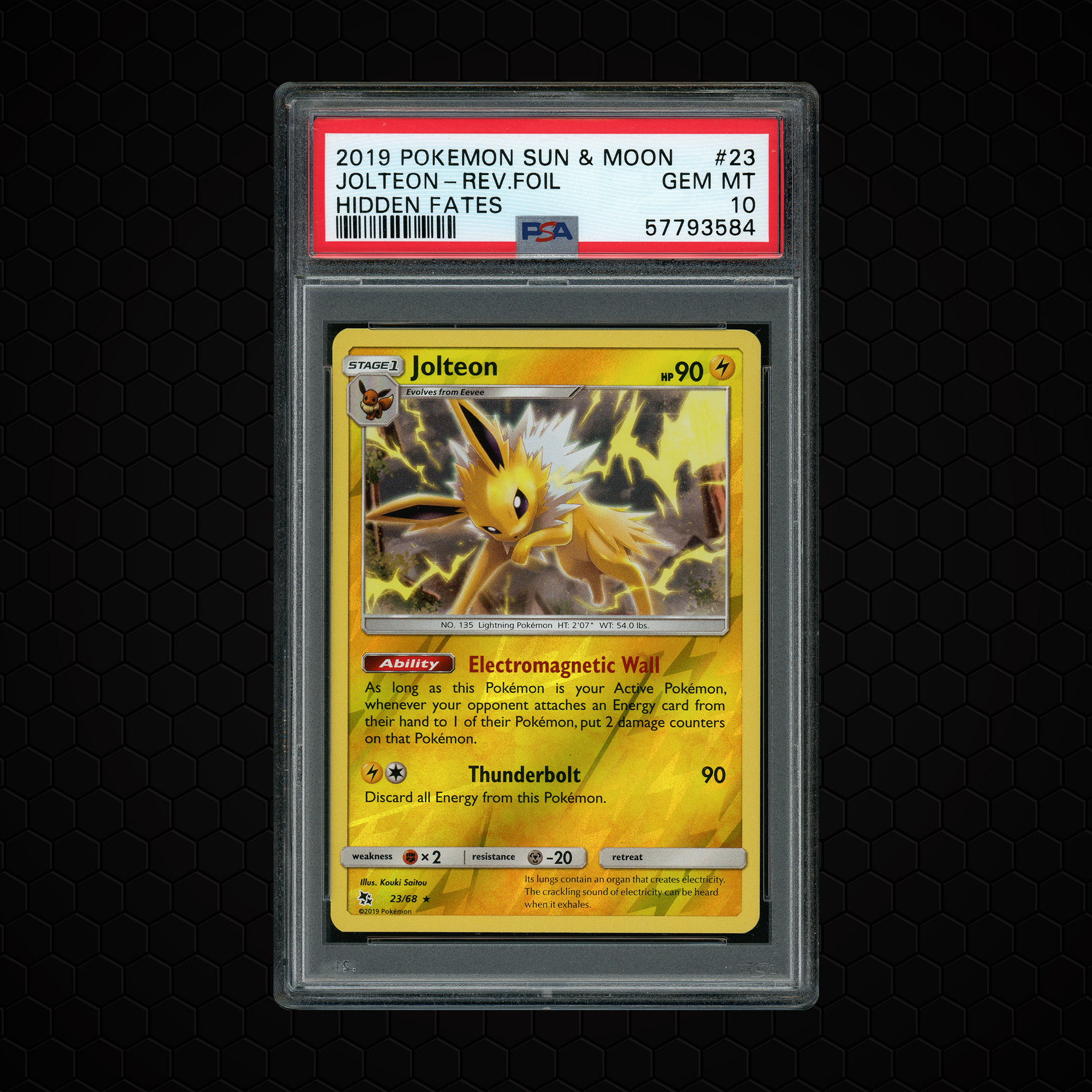 2019 Hidden Fates Jolteon #23 PSA 10