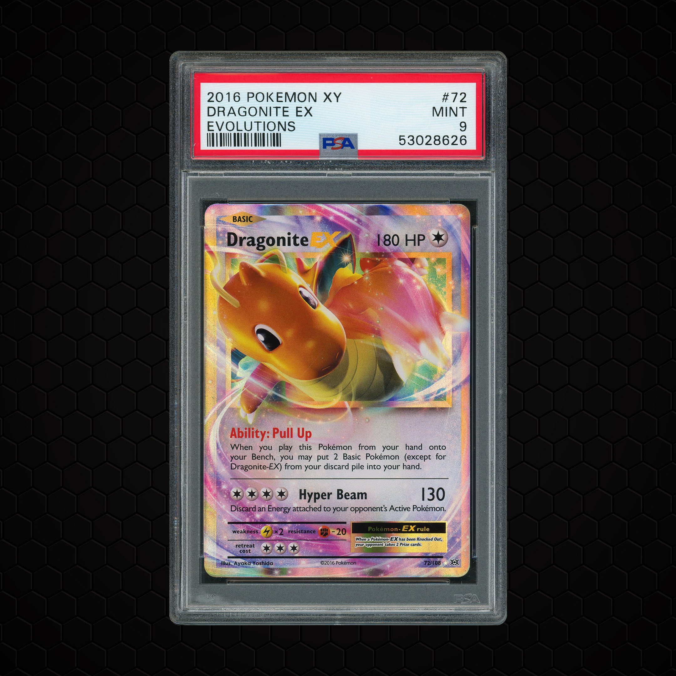 2016 Evolutions Dragonite EX #72 PSA 9