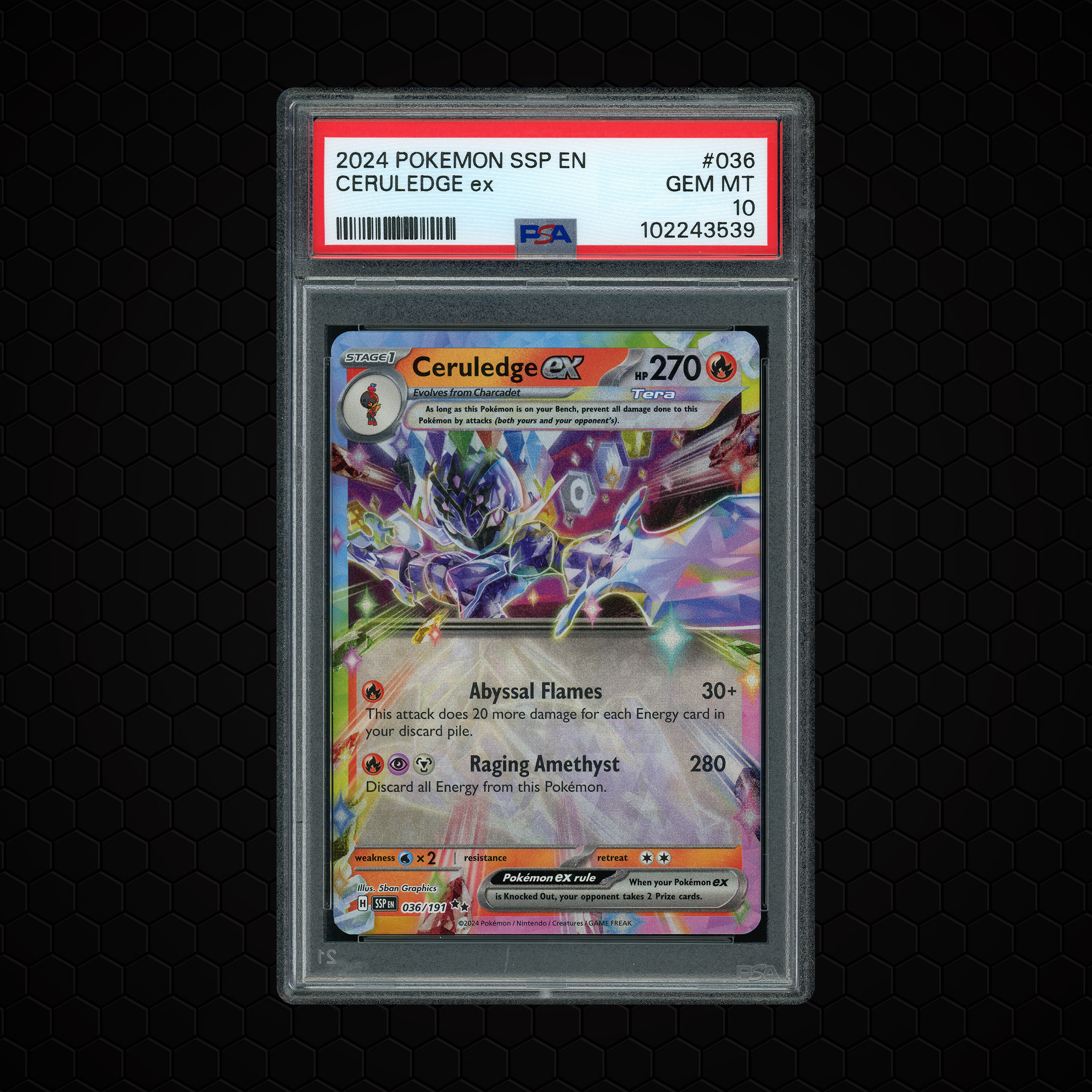 2024 Surging Sparks Ceruledge EX #36 PSA 10