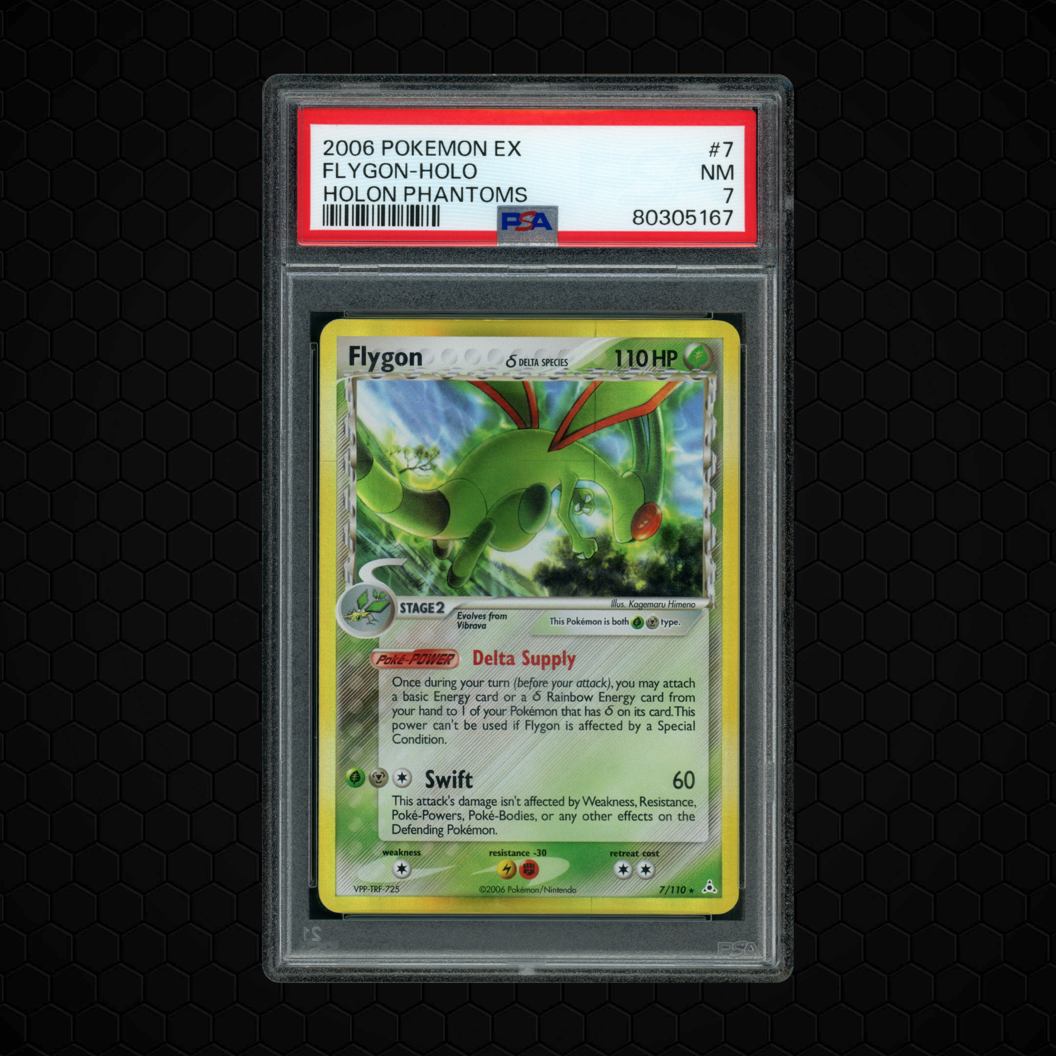 2006 EX Holon Phantoms Flygon #7 PSA 7