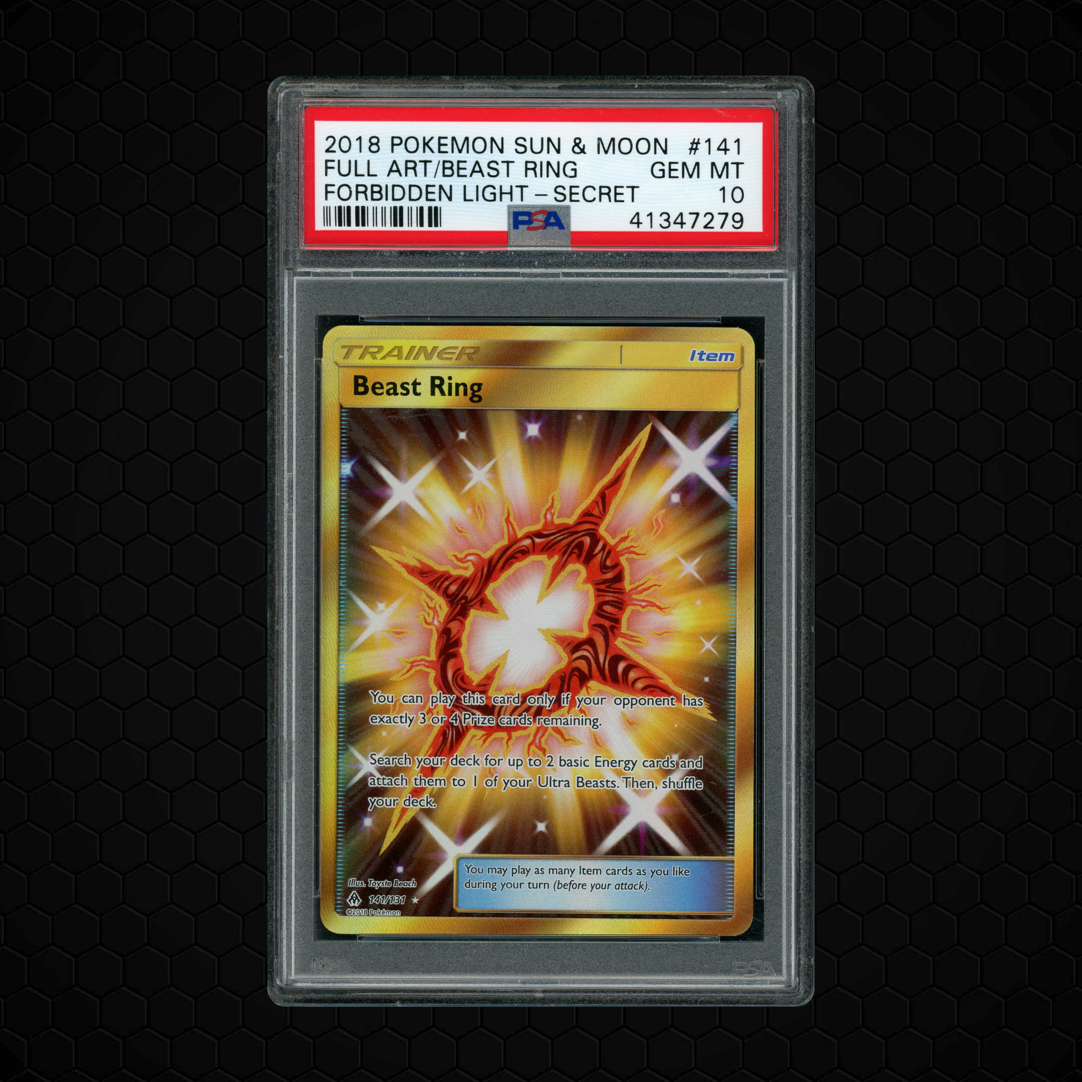 2018 Forbidden Light Beast Ring #141 PSA 10
