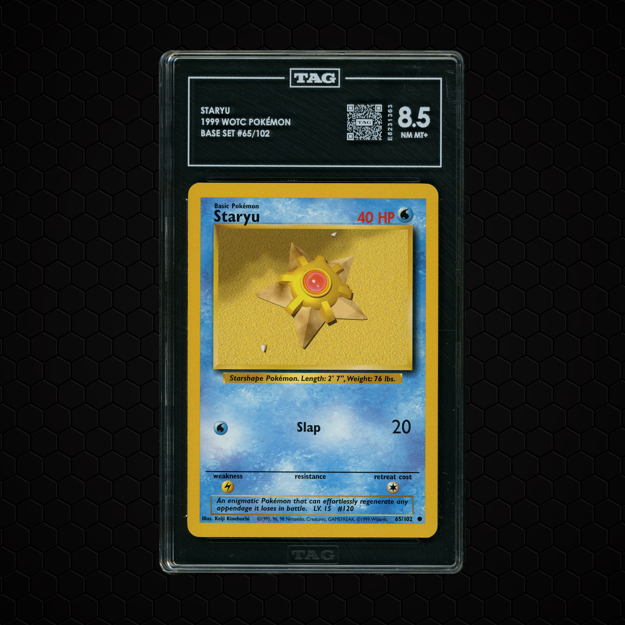 1999 Base Set Staryu #65 TAG 8.5
