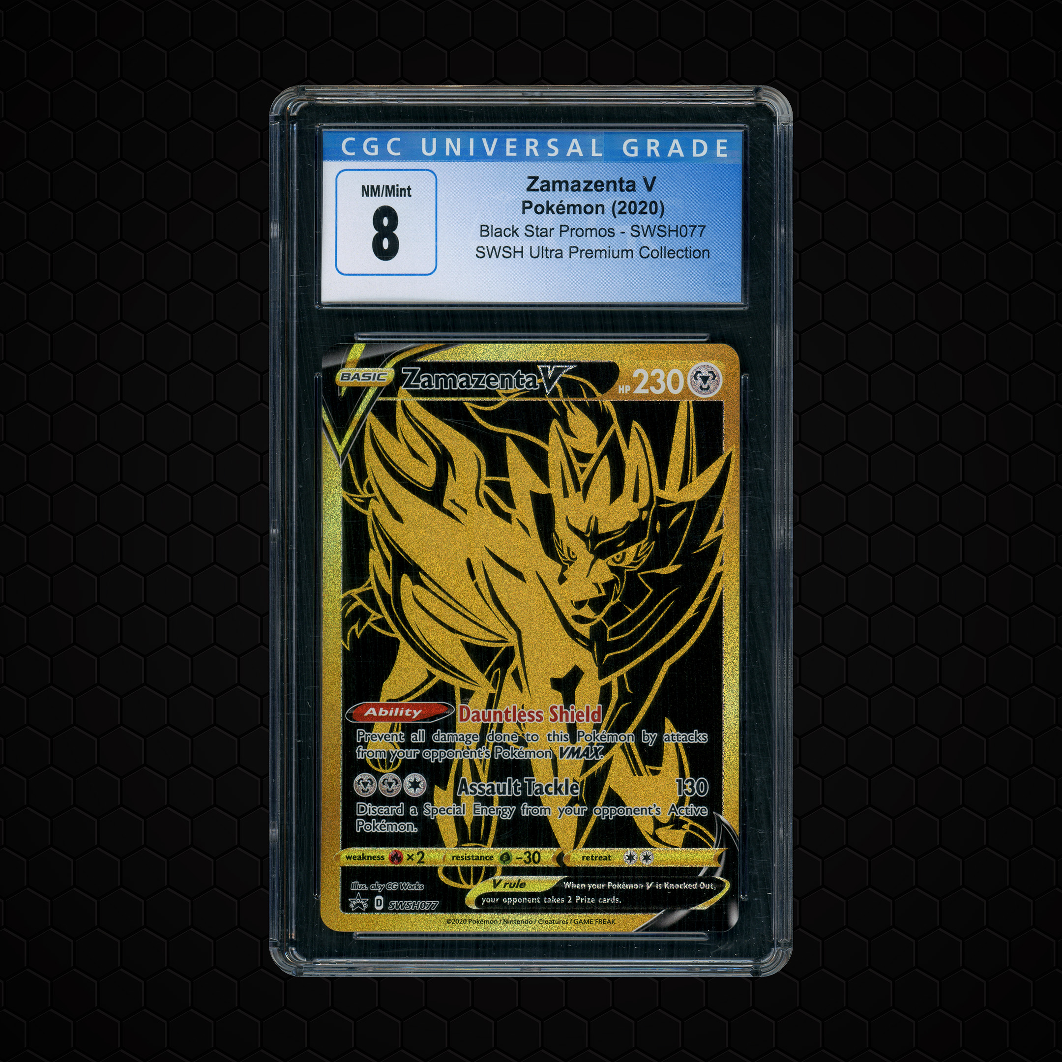 2020 Black Star Promos Zamazenta V #SWSH077 CGC 8