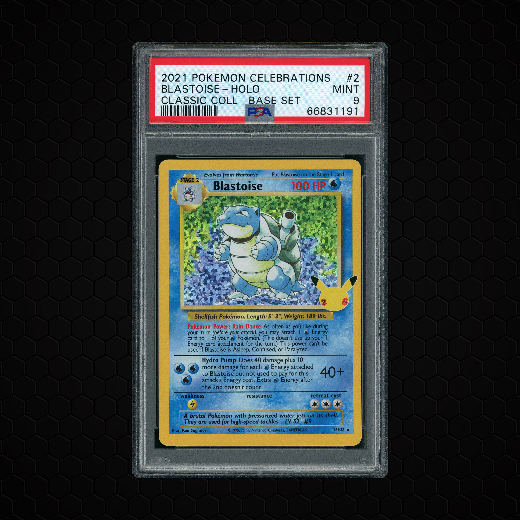 2021 Celebrations: Classic Collection Blastoise #2 PSA 9
