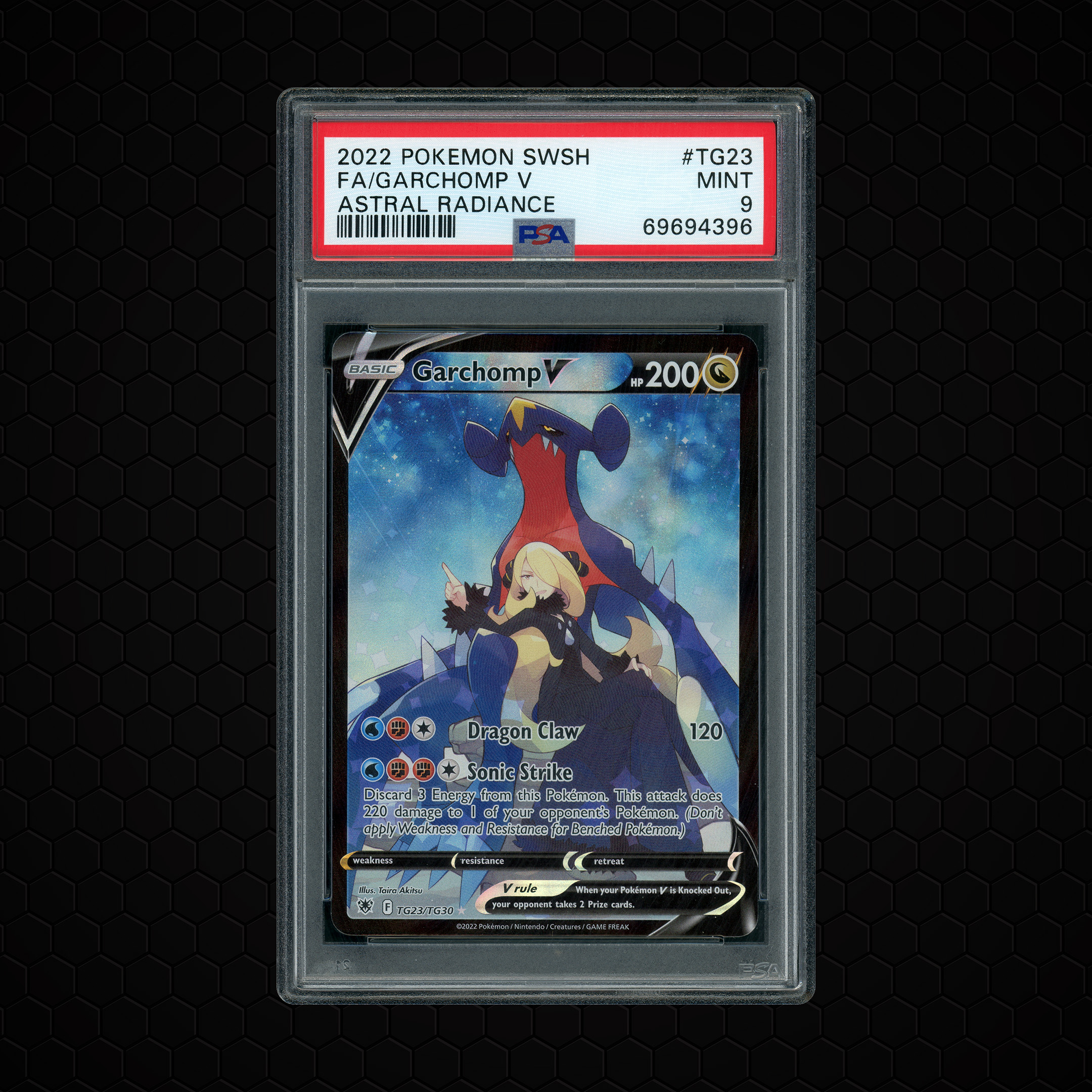 2022 Astral Radiance Garchomp V #TG23 PSA 9