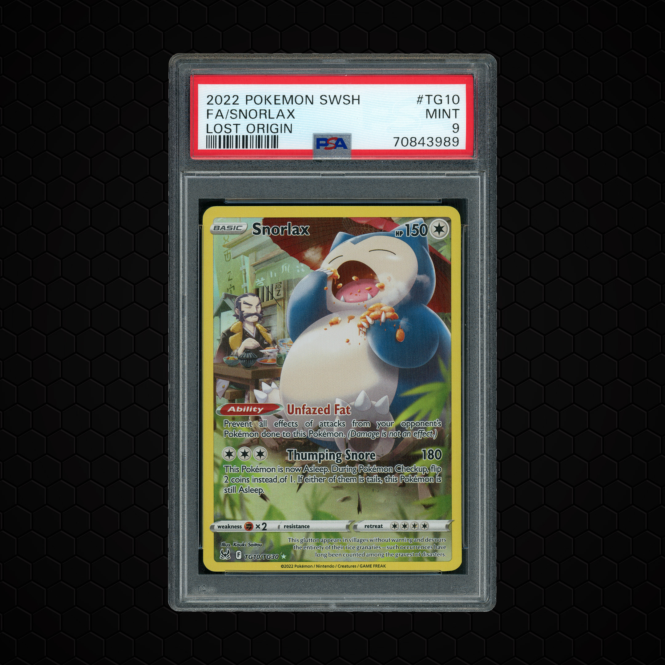 2022 Lost Origin Snorlax #TG10 PSA 9