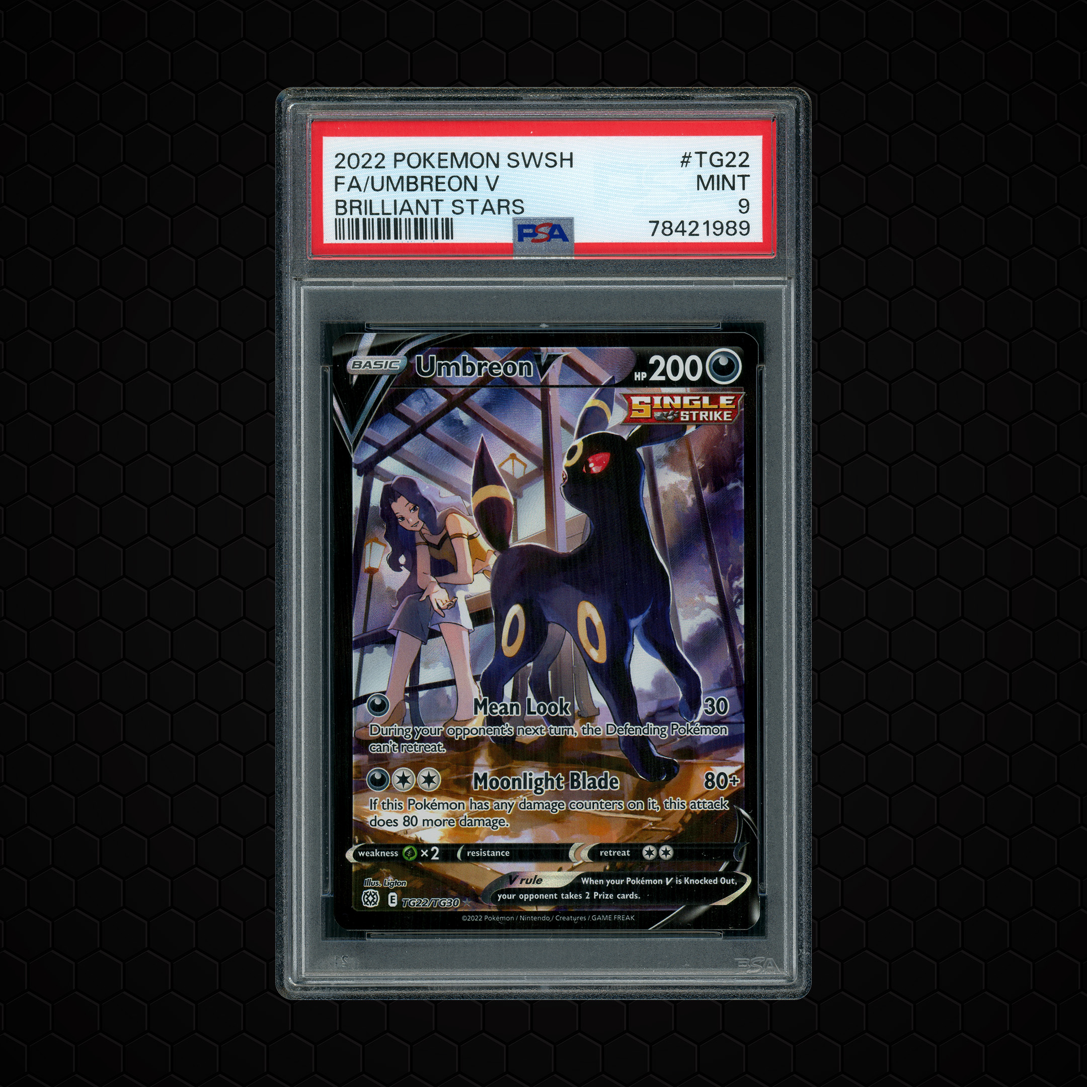 2022 Brilliant Stars Umbreon V #TG22 PSA 9