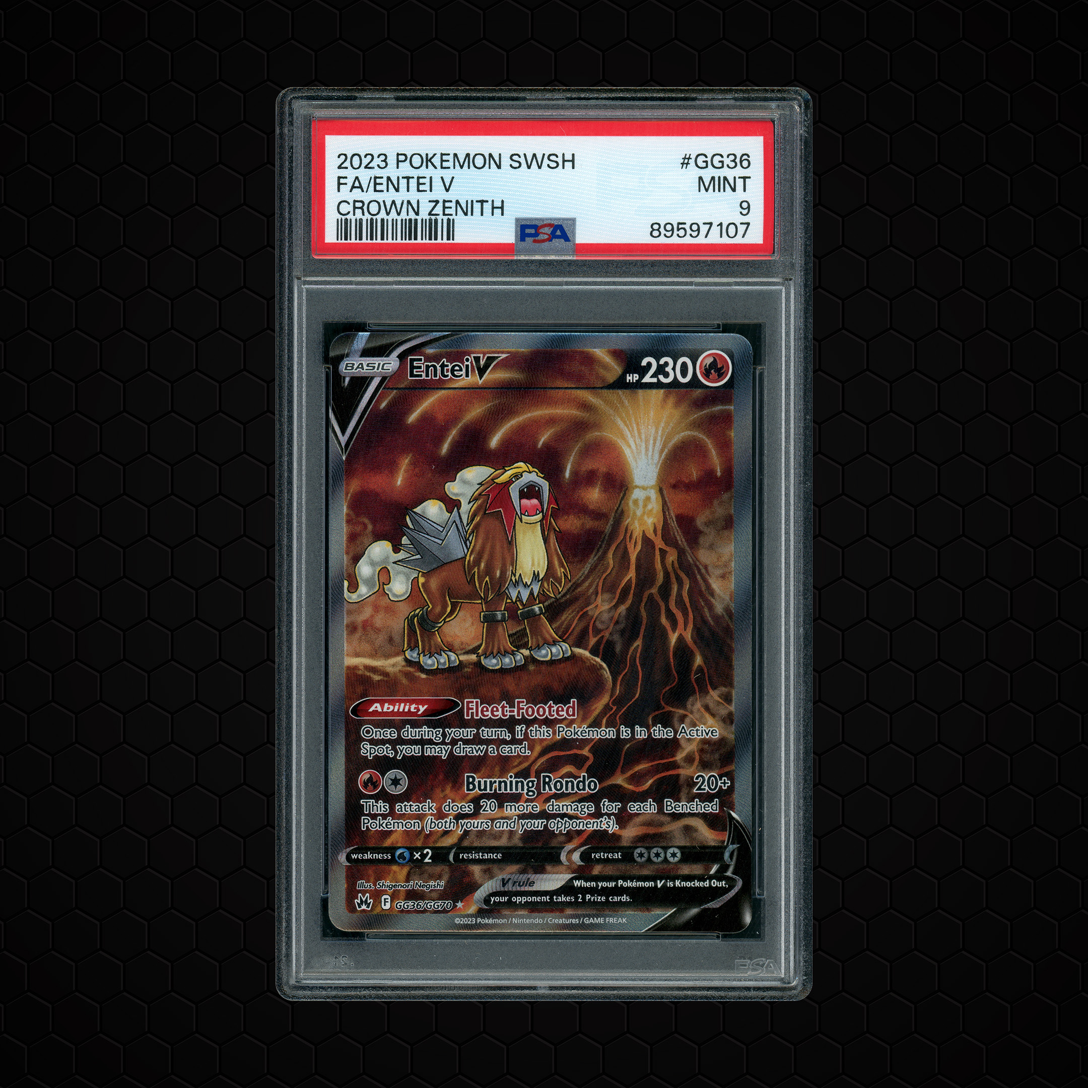 2023 Crown Zenith Entei V #GG36 PSA 9