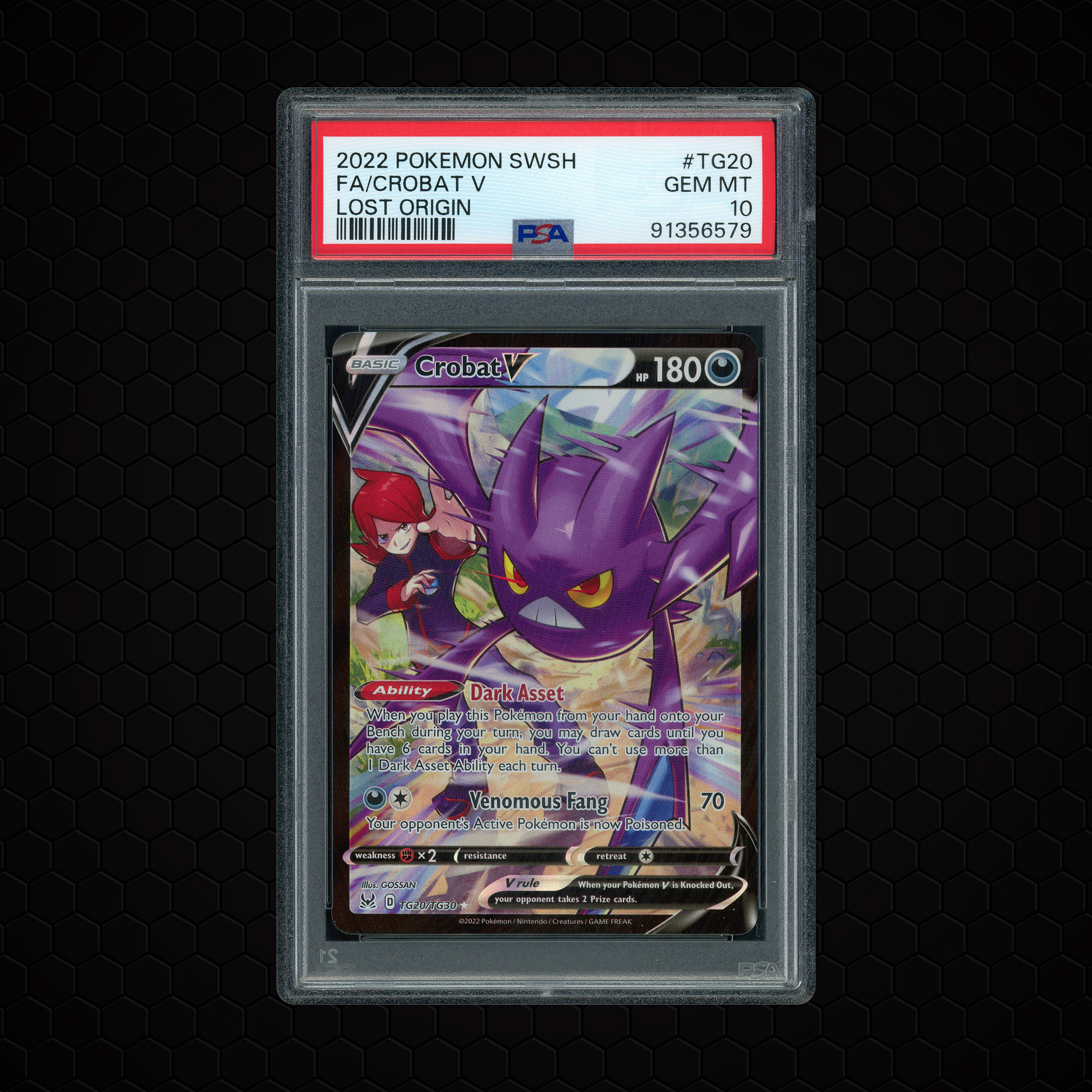 2022 Lost Origin Crobat V #TG20 PSA 10