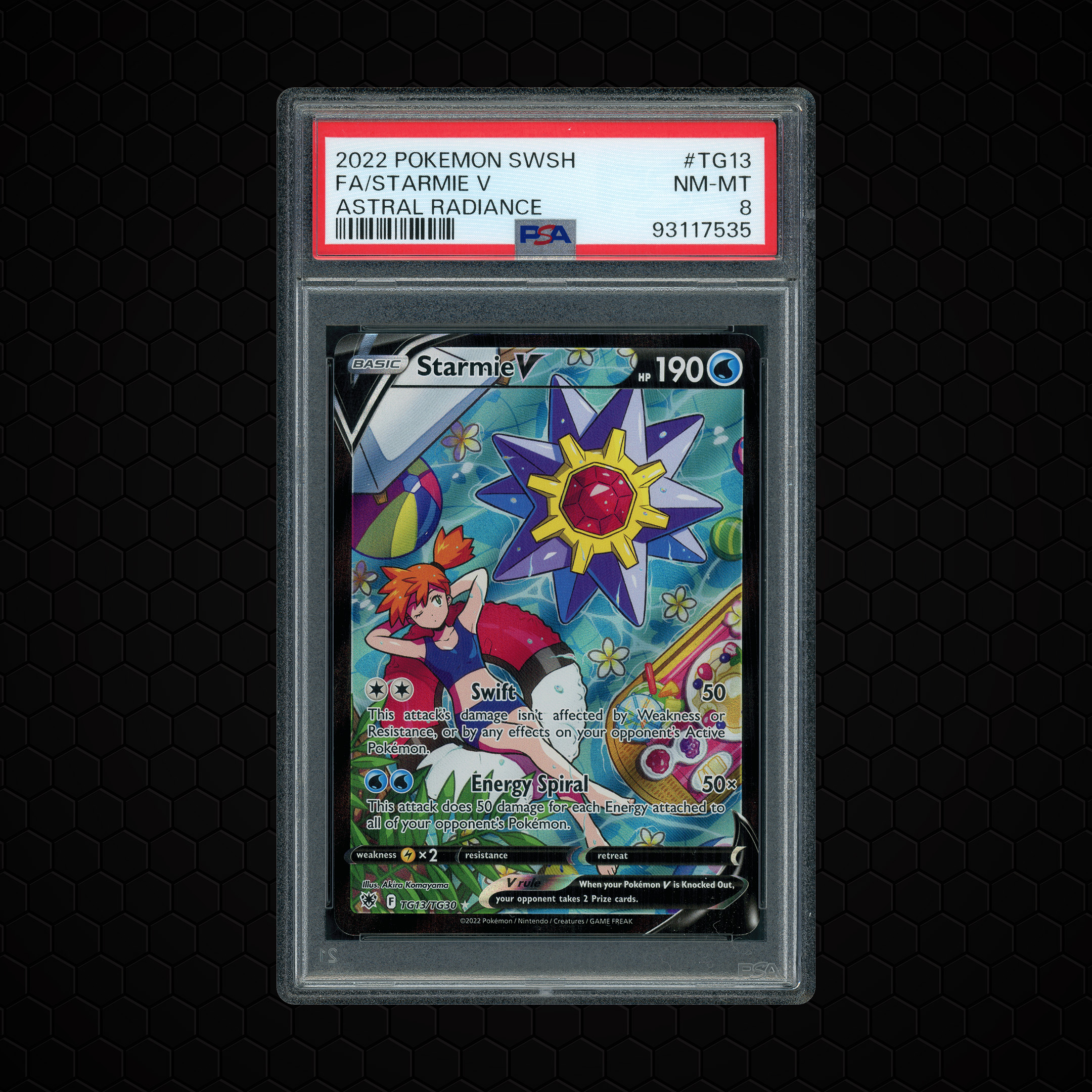 2022 Astral Radiance Starmie V #TG13 PSA 8