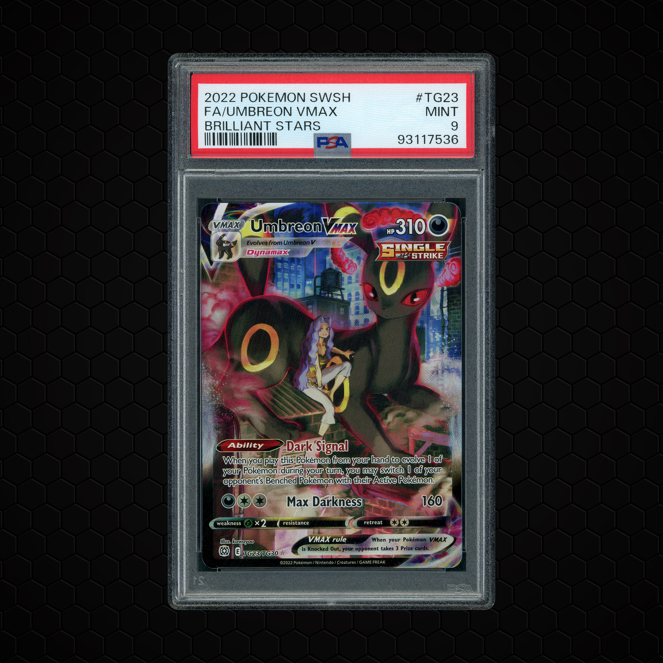 2022 Brilliant Stars Umbreon VMAX #TG23 PSA 9