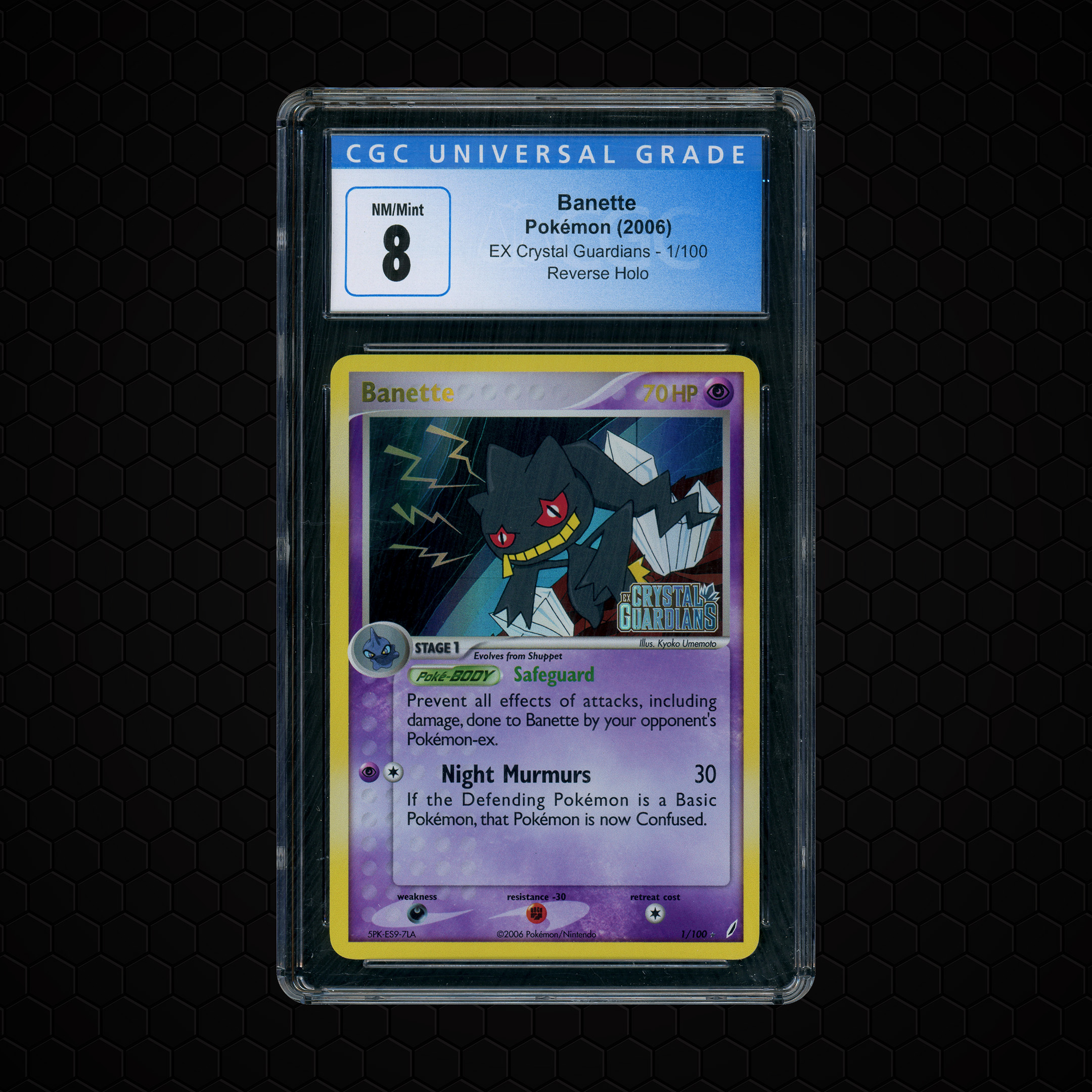2006 Ex Crystal Guardians Banette #1 CGC 8