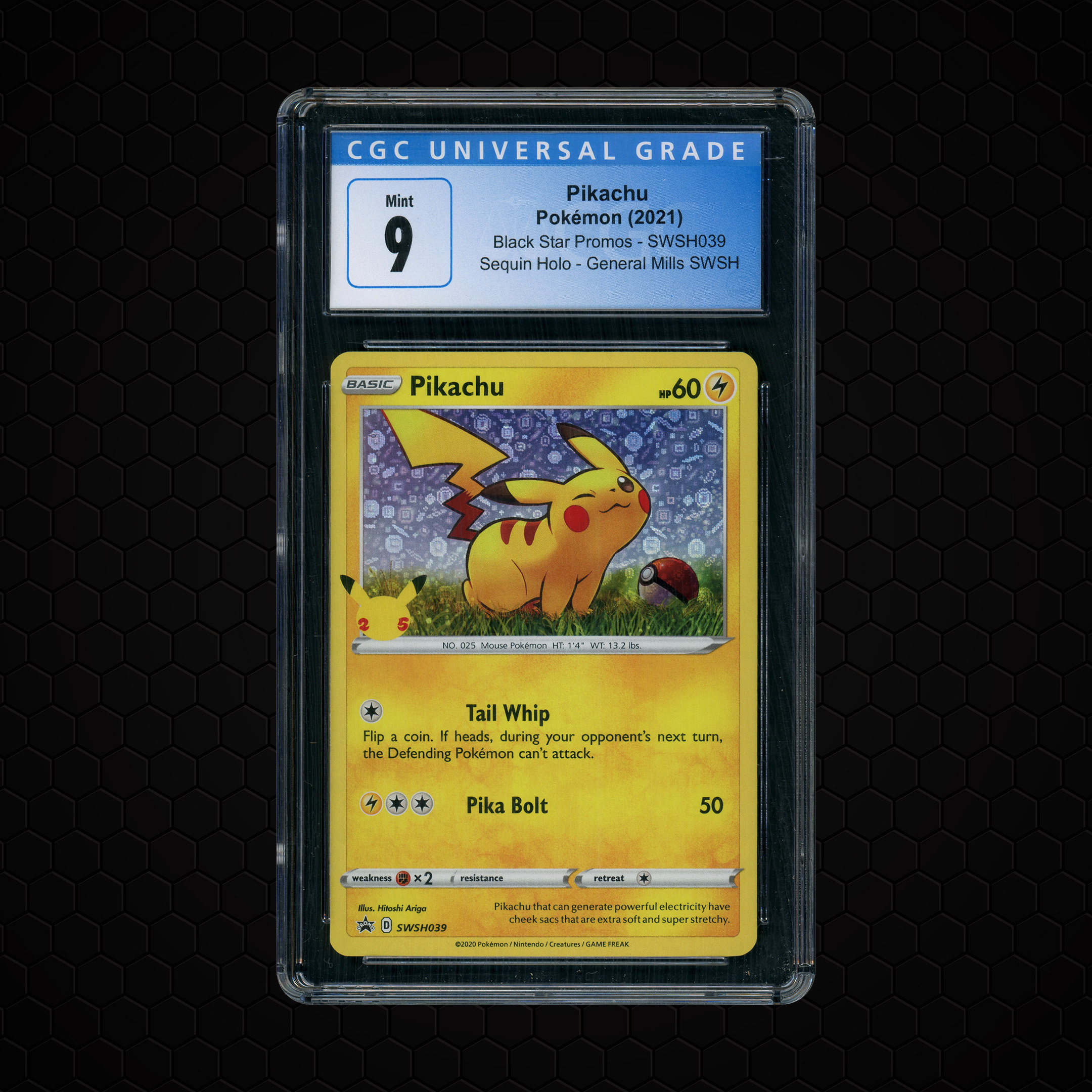 2021 Black Star Promos Pikachu #SWSH039 CGC 9
