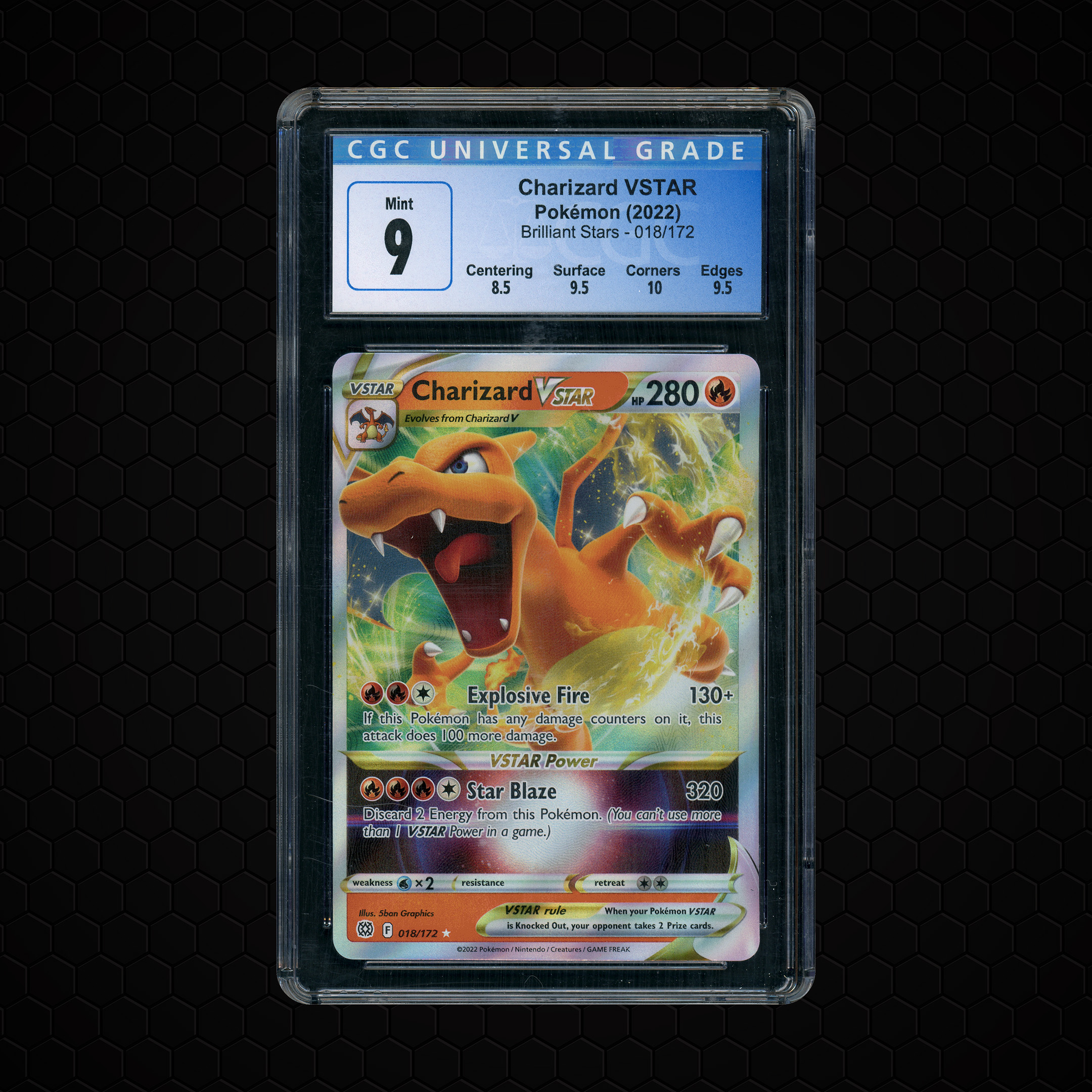 2022 Brilliant Stars Charizard VSTAR #18 CGC 9